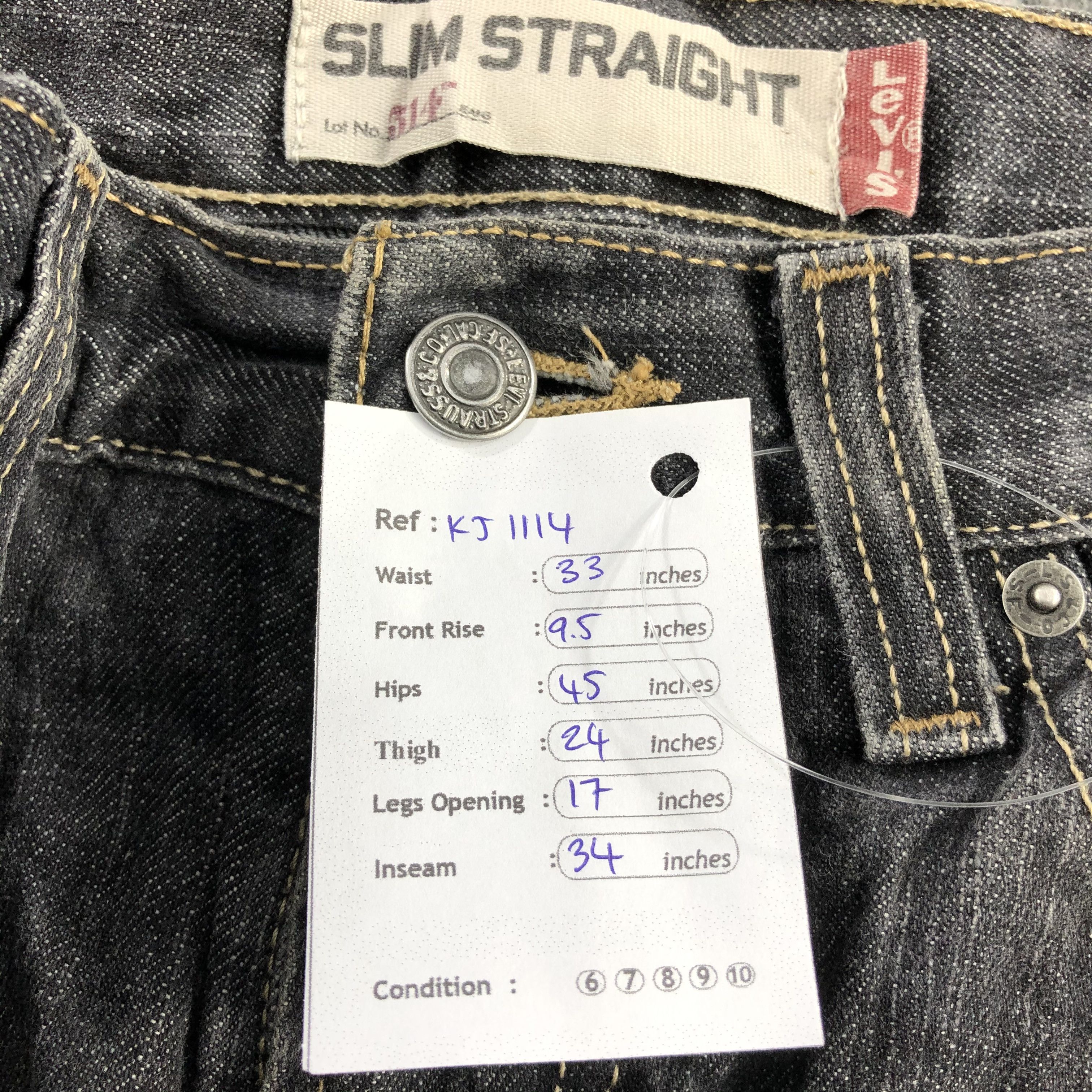 Levi's Vintage Levis 514 Jeans Faded Black Denim KJ1114 Size US 32 / EU 48 - 19 Thumbnail