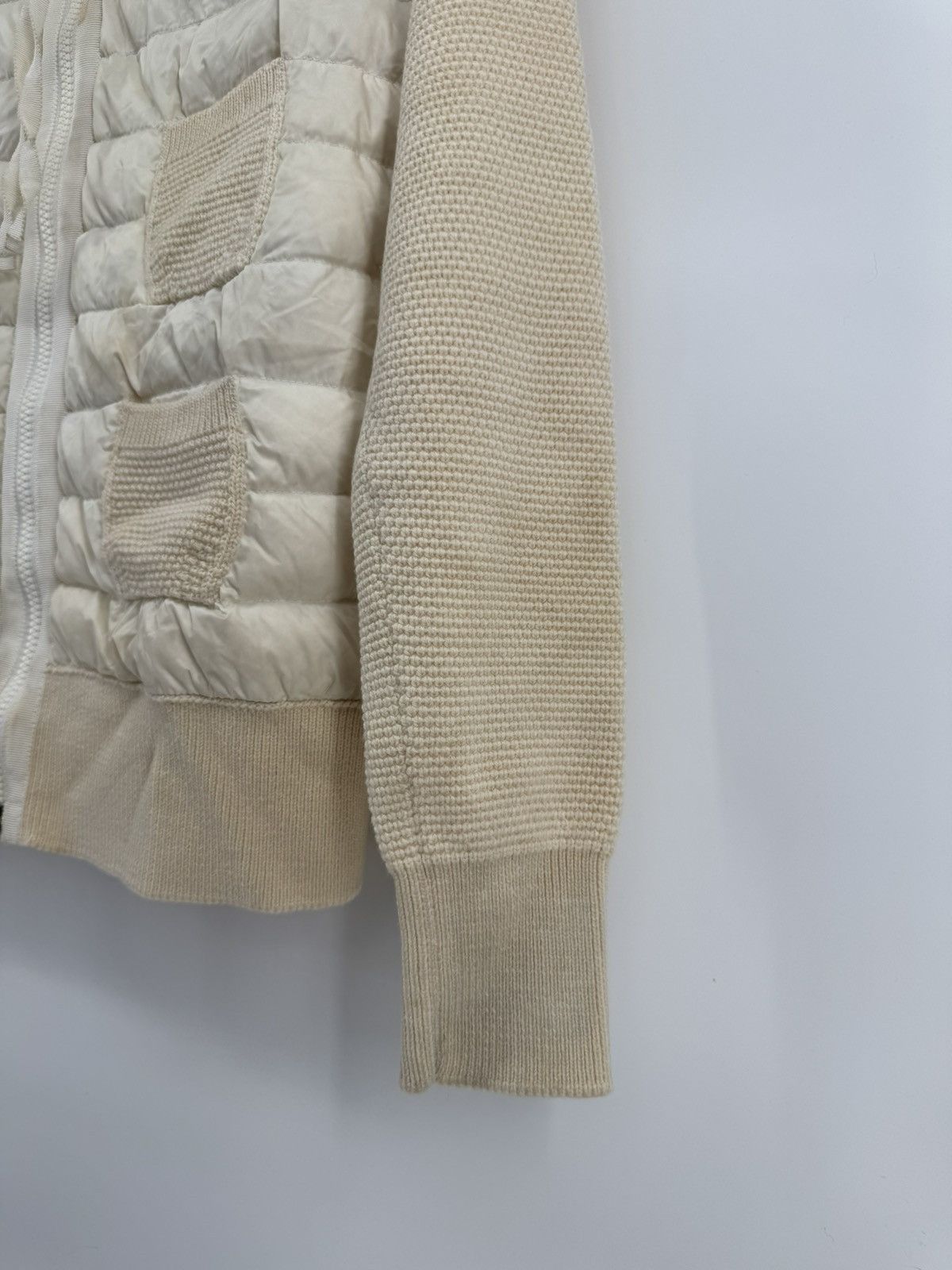 Moncler MONCLER MAGLIONE TRICOT ALLA COREANA knit x nylon cardigan M Size M / US 6-8 / IT 42-44 - 5 Thumbnail