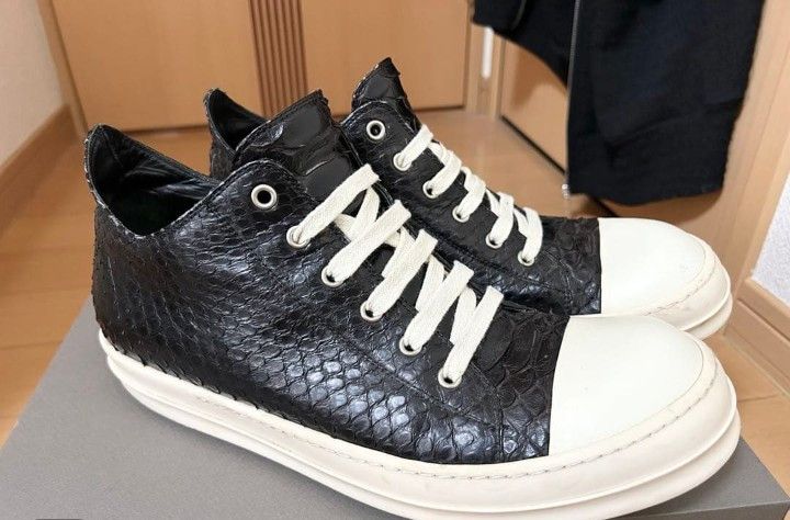 Rick Owens Snake skin lows ss16 Size US 11 / EU 44 - 5 Thumbnail