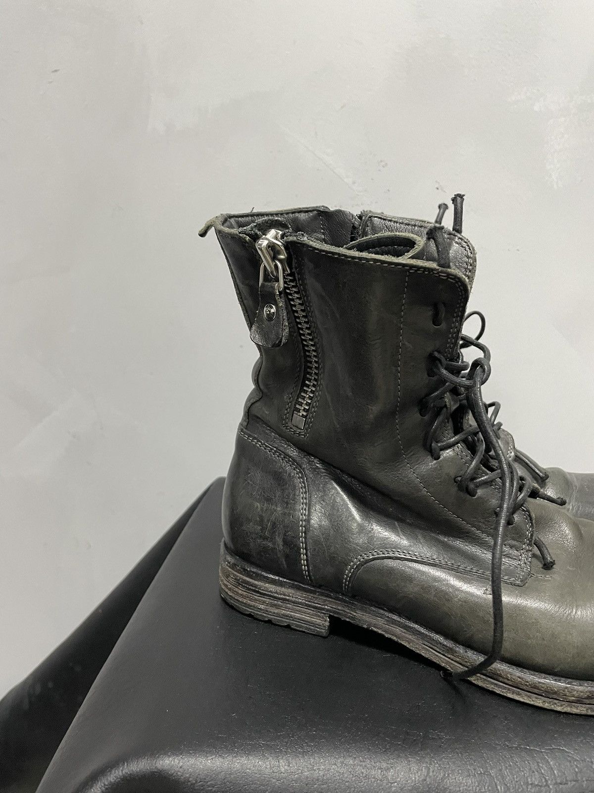MoMA Mona avant garde combat leather boots hype Size US 5.5 / EU 38 - 2 Thumbnail