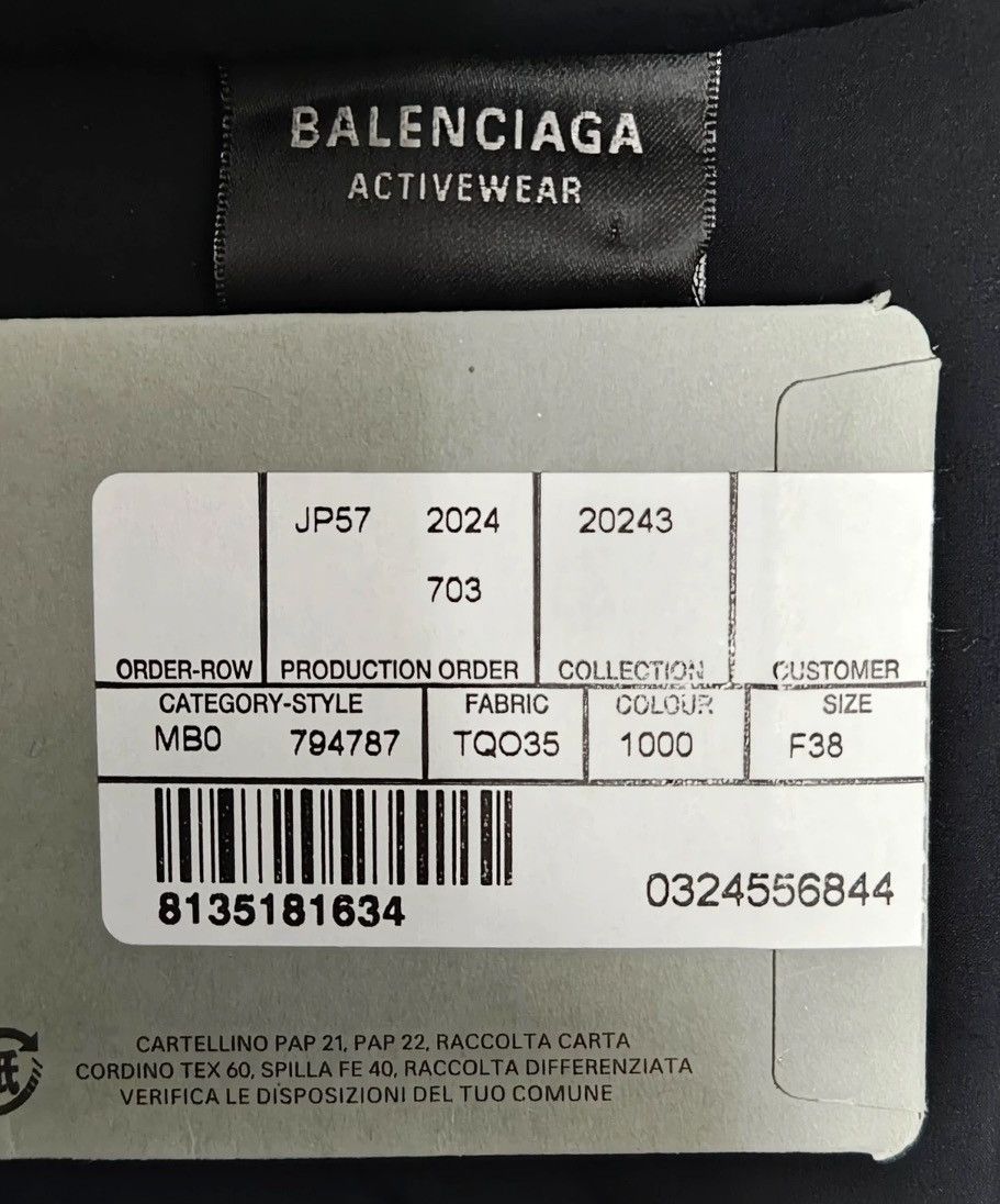 Balenciaga Balenciaga 24FW Black Activewear Reflective L 2412-Nextarrow Size S / US 4 / IT 40 - 5 Thumbnail