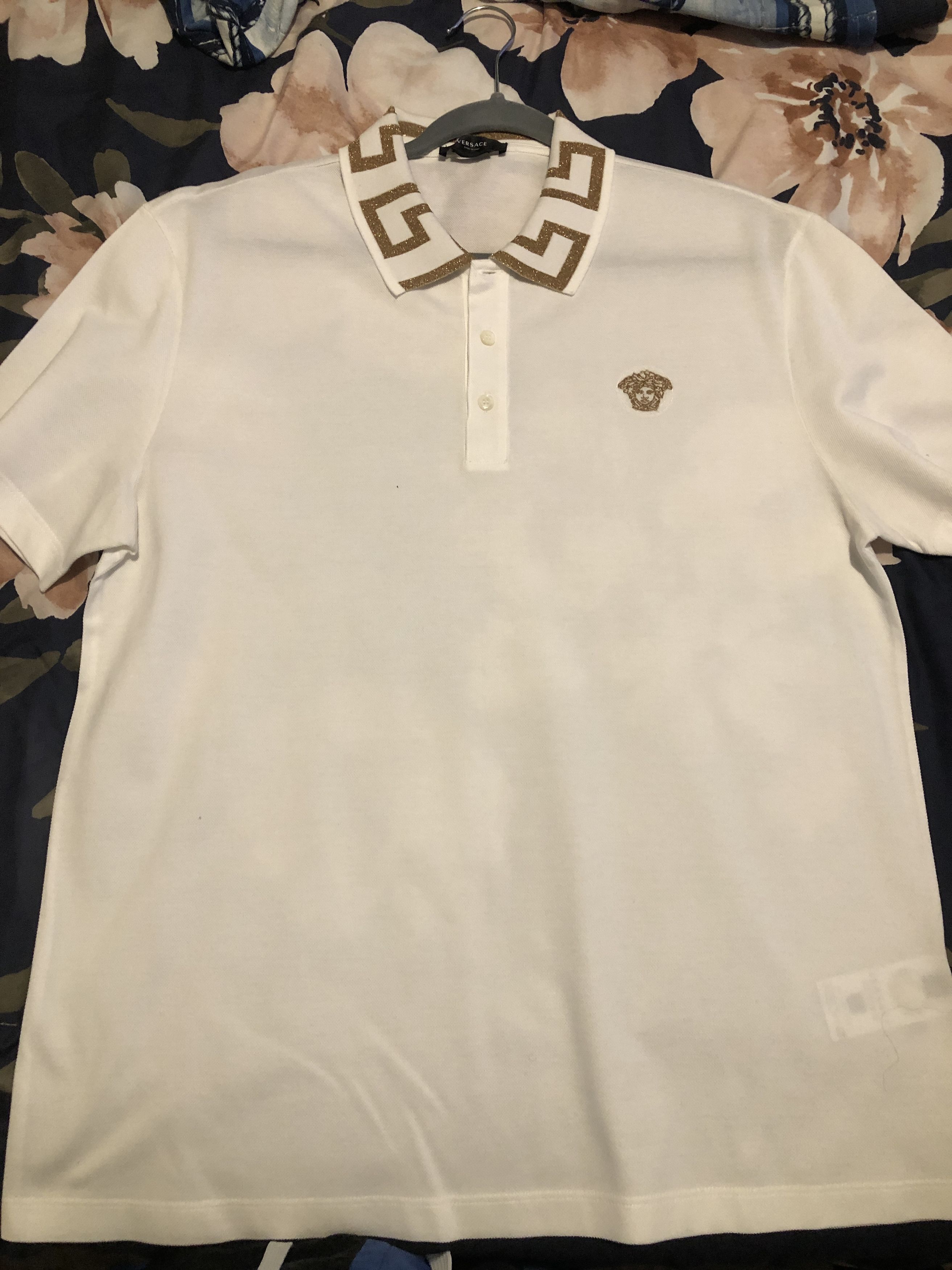 image of Versace Polo Shirt in White, Men's (Size XL)