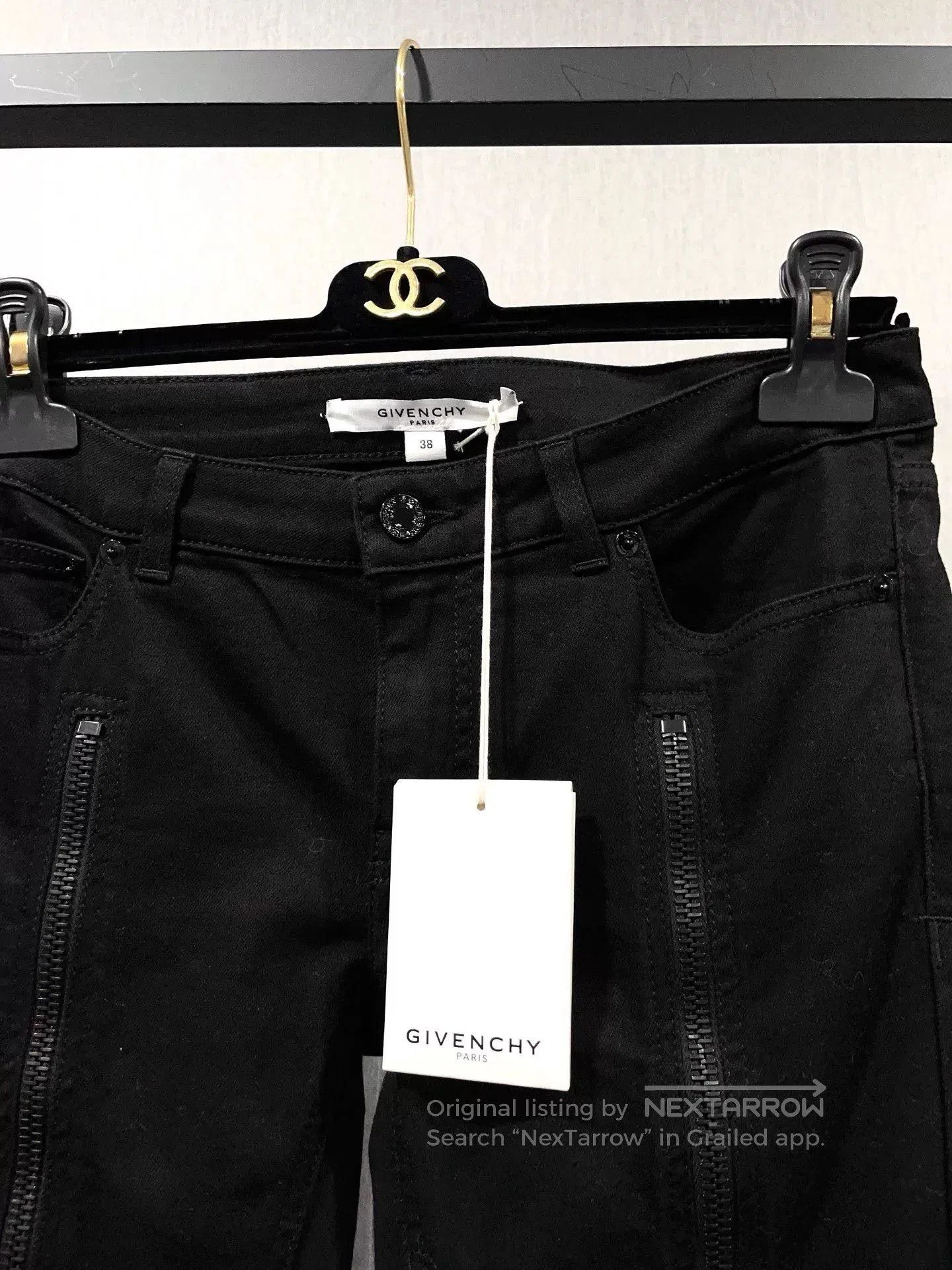 Givenchy GIVENCHY Black Zipper Design Skinny Jeans. Size US 38 / EU 54 - 7 Thumbnail