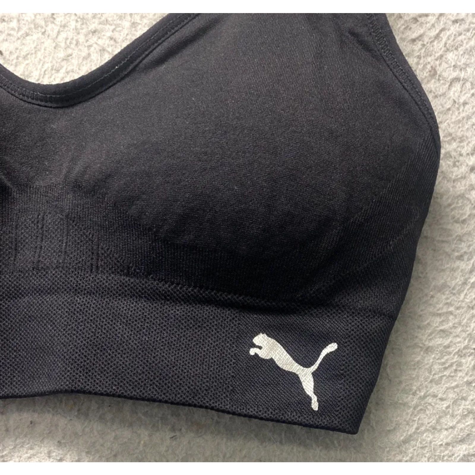 Puma PUMA Performance Women’s Sports Bra Black Small Activewear /107-13 Sports Bra Seamless / Activewear Women’s Small Black PUMA 107-13 Size ONE SIZE - 2 Thumbnail
