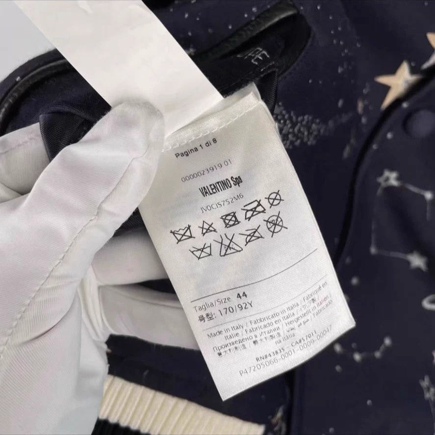 Valentino Valentino Starry Leather Color Block Baseball Jacket 44 Size US S / EU 44-46 / 1 - 5 Thumbnail