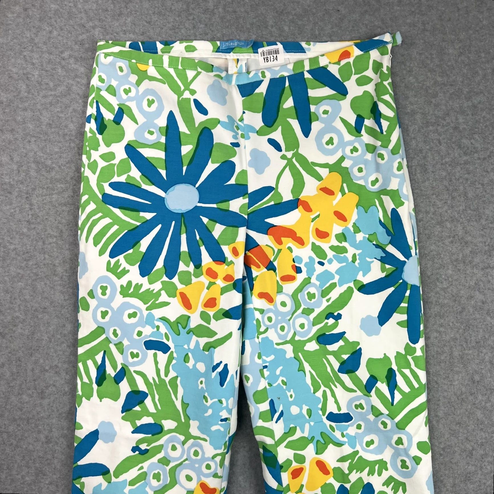 J.McLaughlin J.McLaughlin Pants Womens 0 Multicolor Floral Print Side Zip Straight Leg Bright Size 25" / US 0 / IT 36 - 4 Thumbnail