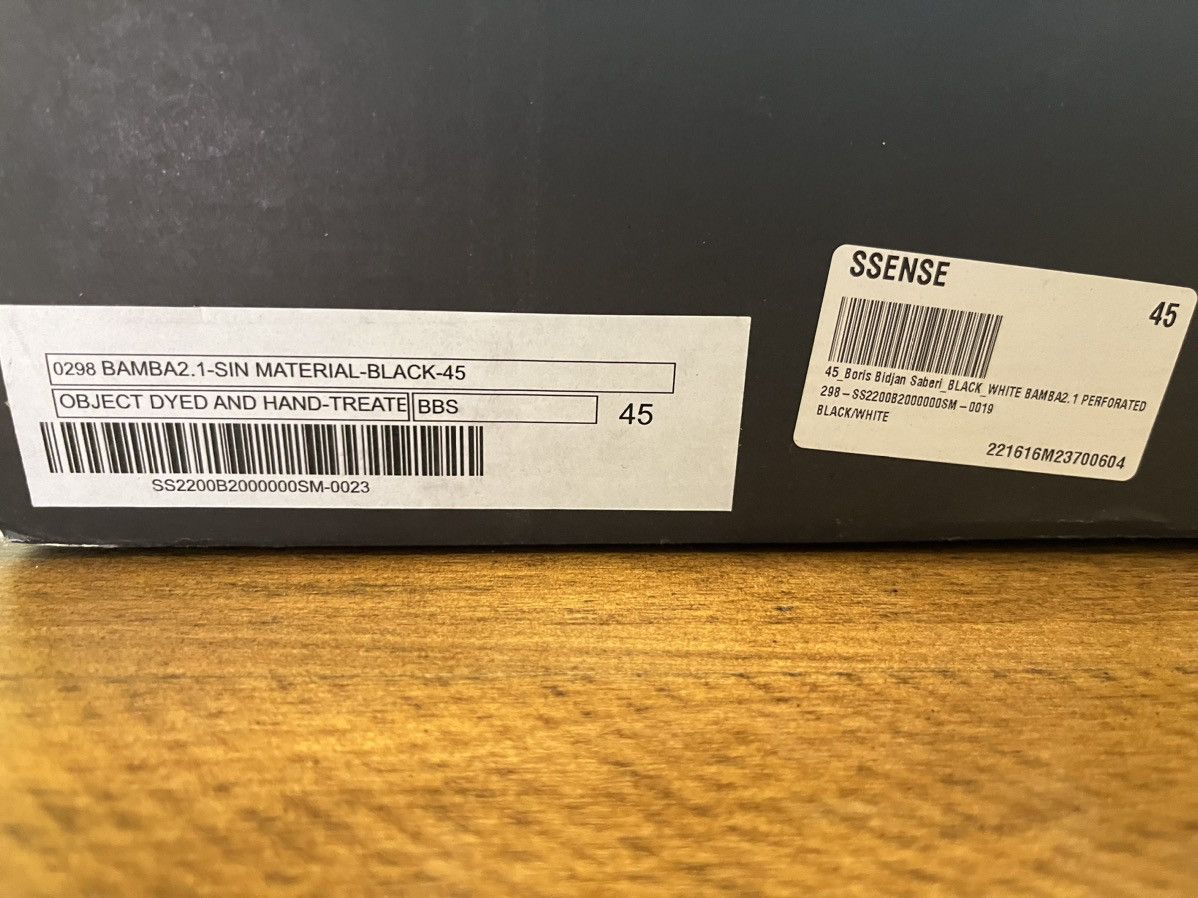 Boris Bidjan Saberi Bamba 2.1 Black low top sneaker Size US 12 / EU 45 - 11 Thumbnail