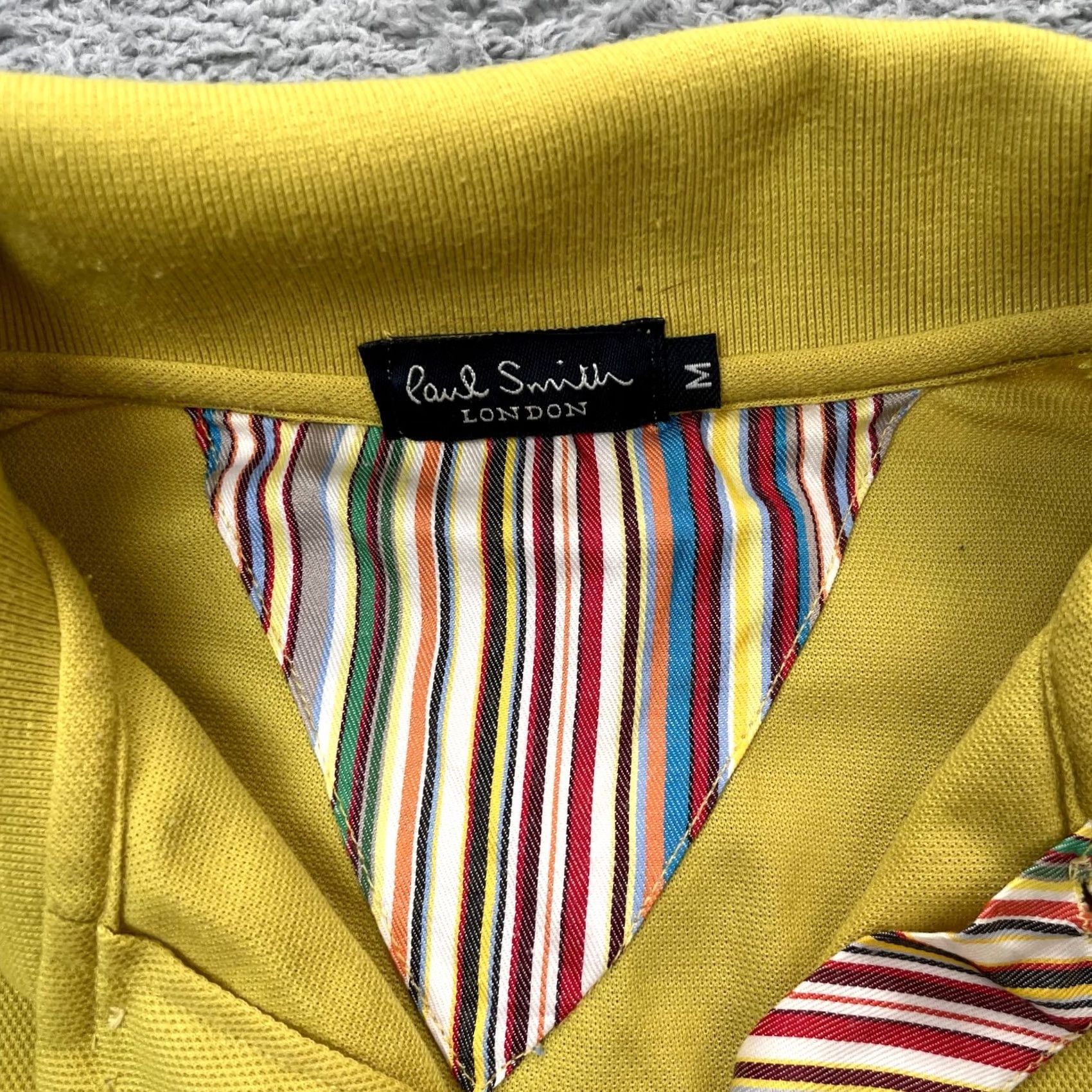 Paul Smith Paul Smith Shirt Mens Medium Yellow Logo Polo Short Sleeve Collared Golf Tennis Shirt Size M Mens Yellow Logo Polo Shirt Size US M / EU 48-50 / 2 - 3 Thumbnail