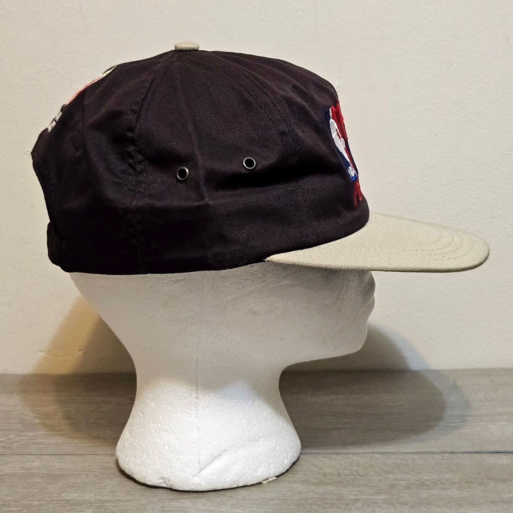 NBA VINTAGE Black 1994 NBA Playoffs Hat Miami Heat Elastic Back AJD Mens Size ONE SIZE - 2 Thumbnail