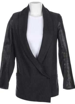 Allsaints Allsaints Womens Wool - Leather Emery Jacket Size M / US 6-8 / IT 42-44 - 4 Thumbnail
