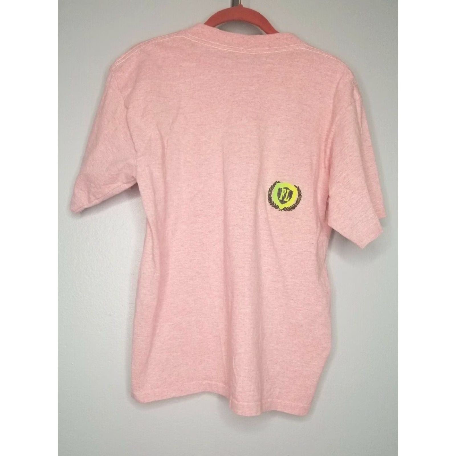 Vintage VTG 80s Mens L T Shirt Winter Haven FL Travel Souvenir USA Pink Single Stitch Graphic Print Short Sleeve Crew Neck Cotton Shirt Men Size US L / EU 52-54 / 3 - 6 Thumbnail