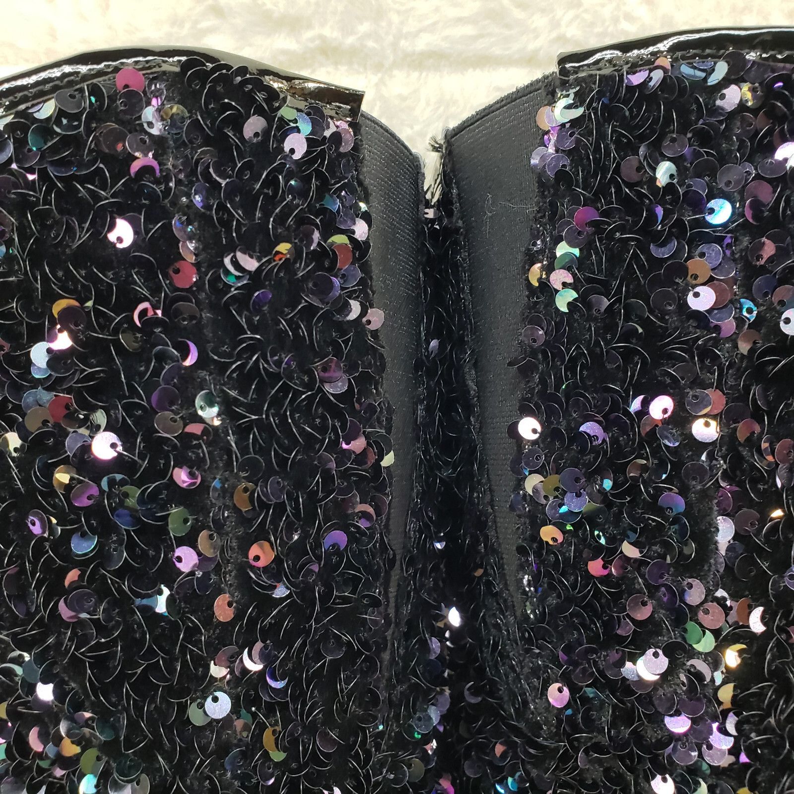 Other Adore 3020 Black Multi Sequin High Heel Platform Thigh High Size US 11 / IT 41 - 4 Thumbnail