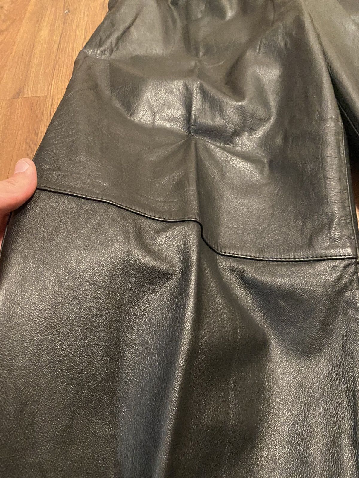 Genuine Leather MENS GENUINE LEATHER BIKER JEANS Size US 40 / EU 56 - 4 Thumbnail
