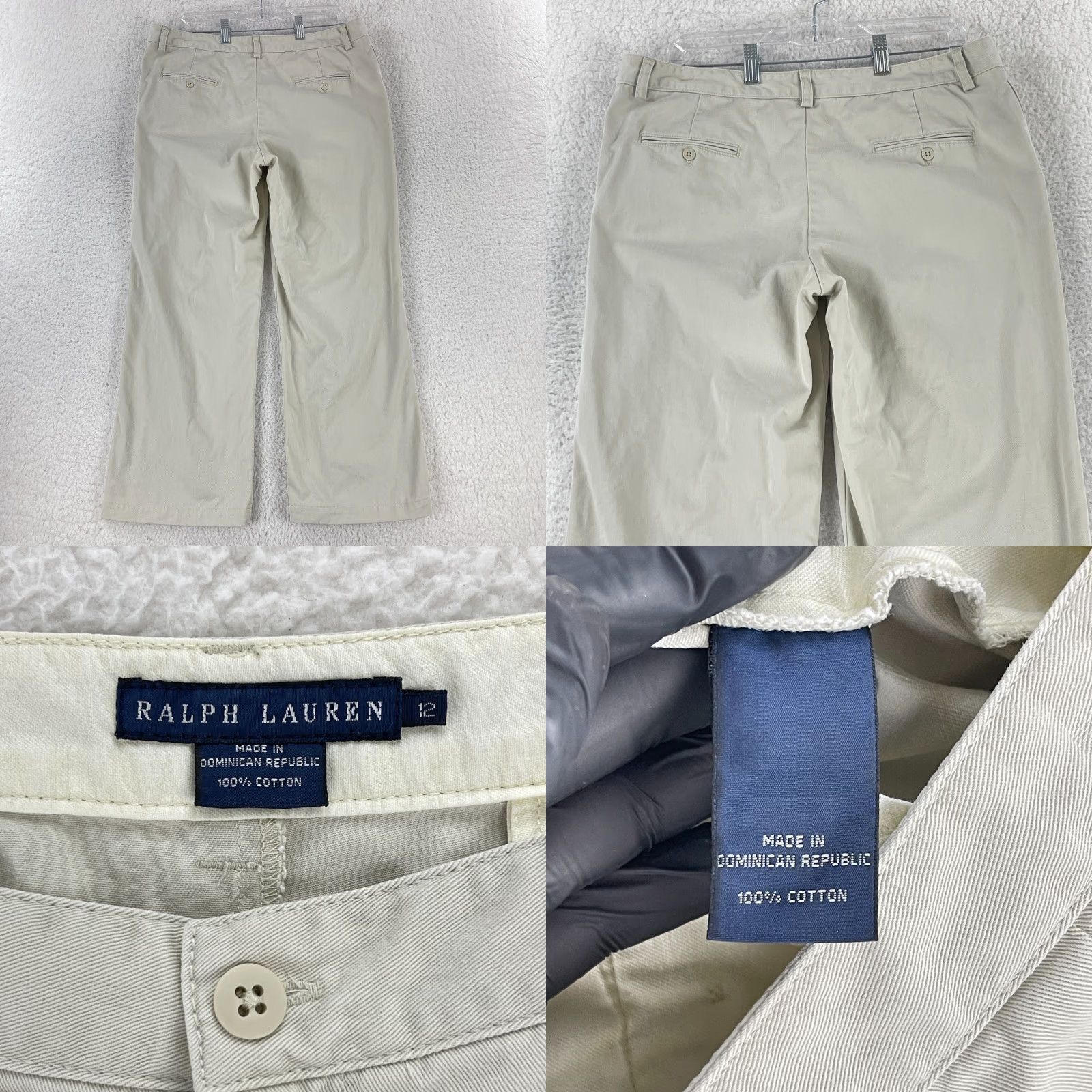 Ralph Lauren Ralph Lauren Pants Womens Size 12 Beige Straight Leg Cropped Mid-Rise Casual Size 34" / US 12 / IT 48 - 9 Thumbnail