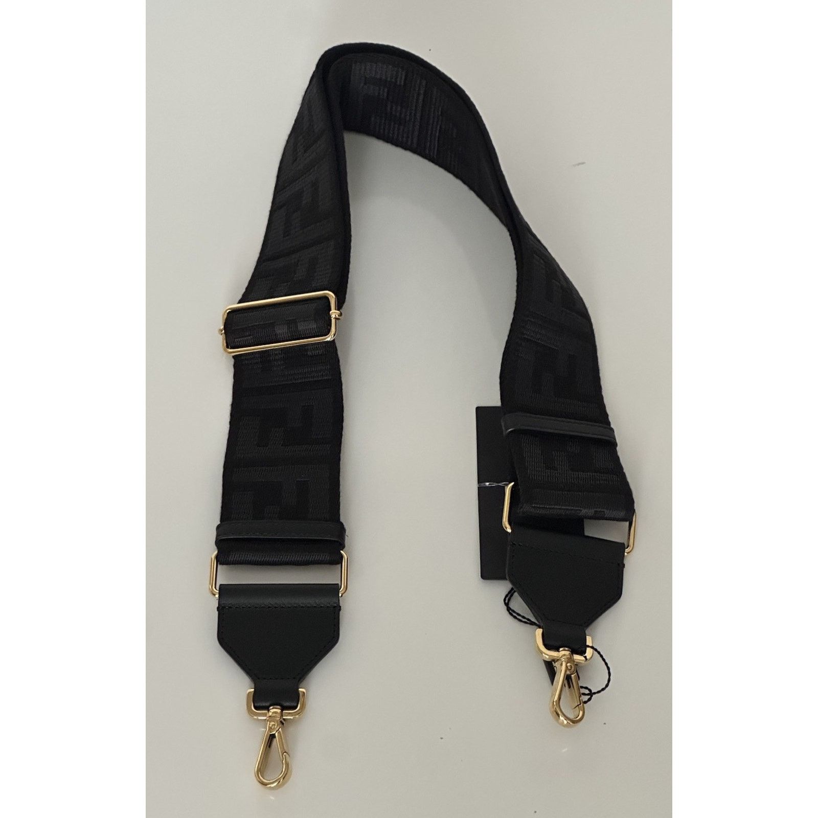 Fendi FENDI FF Logo Adjustable Strap Black Made in Italy NWT $1030 Size ONE SIZE - 8 Thumbnail