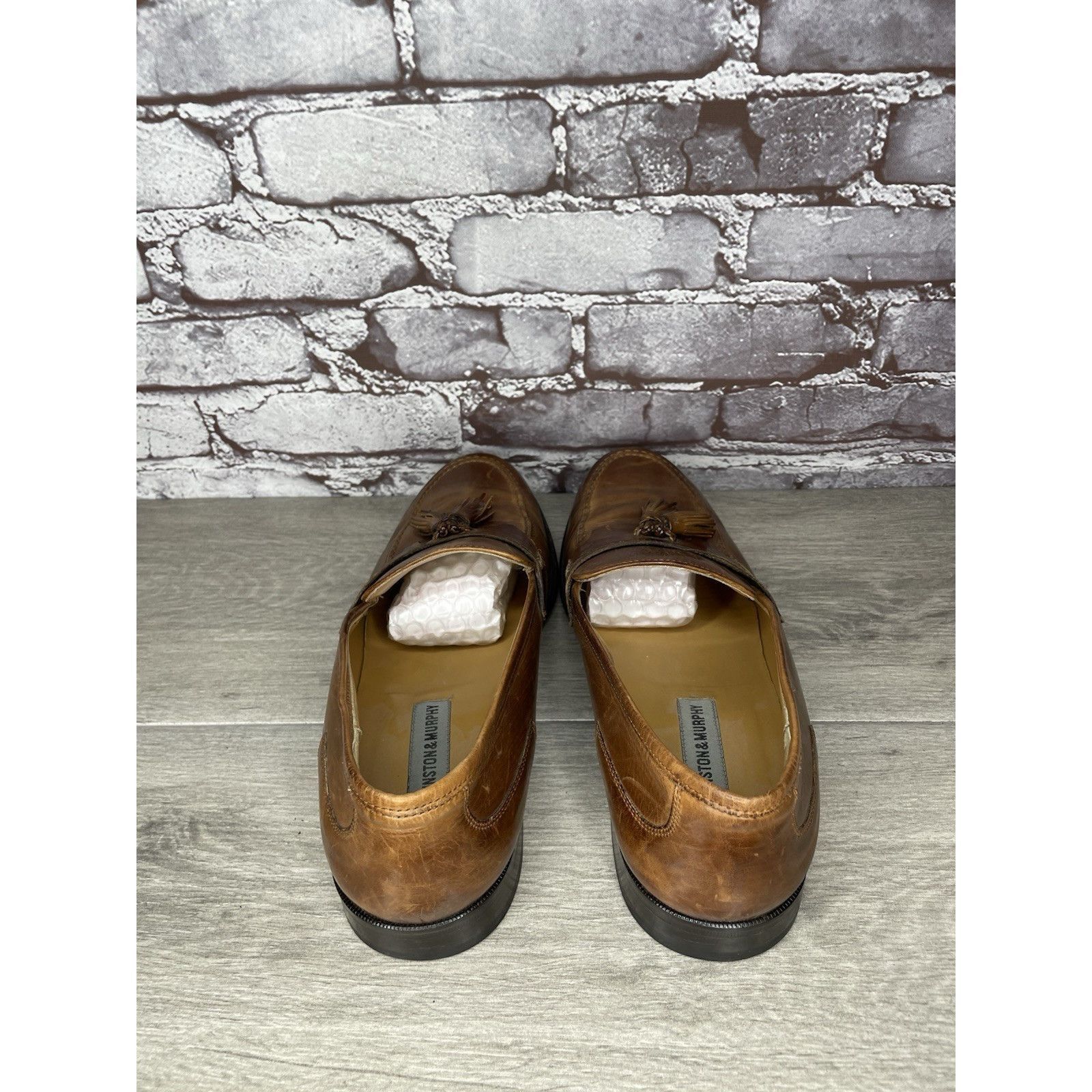 Johnston & Murphy Johnston & Murphy Brown Leather Tassel Loafers Dress Shoes M Size US 11.5 / EU 44-45 - 5 Thumbnail