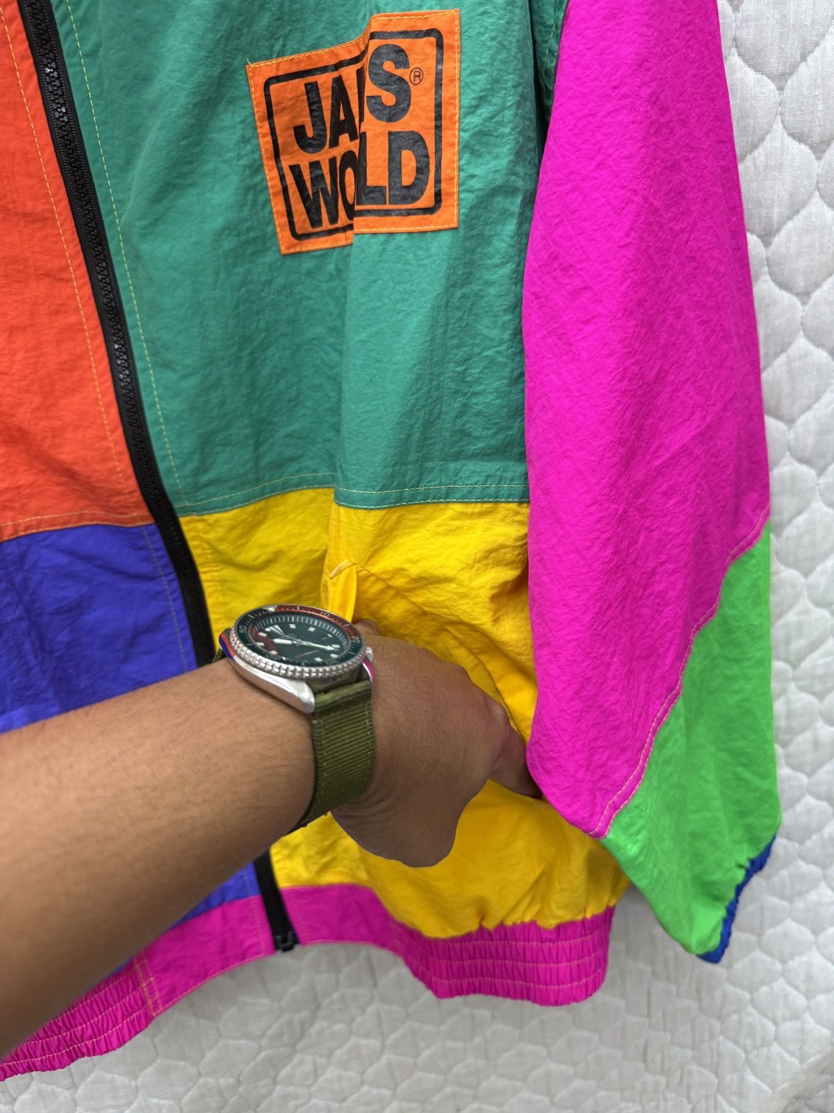 Jams World 🔥🔥🔥ARCHIVE VINTAGE JAMS WORLD COOUR BLOCK LIGHT JACKET Size US L / EU 52-54 / 3 - 14 Thumbnail