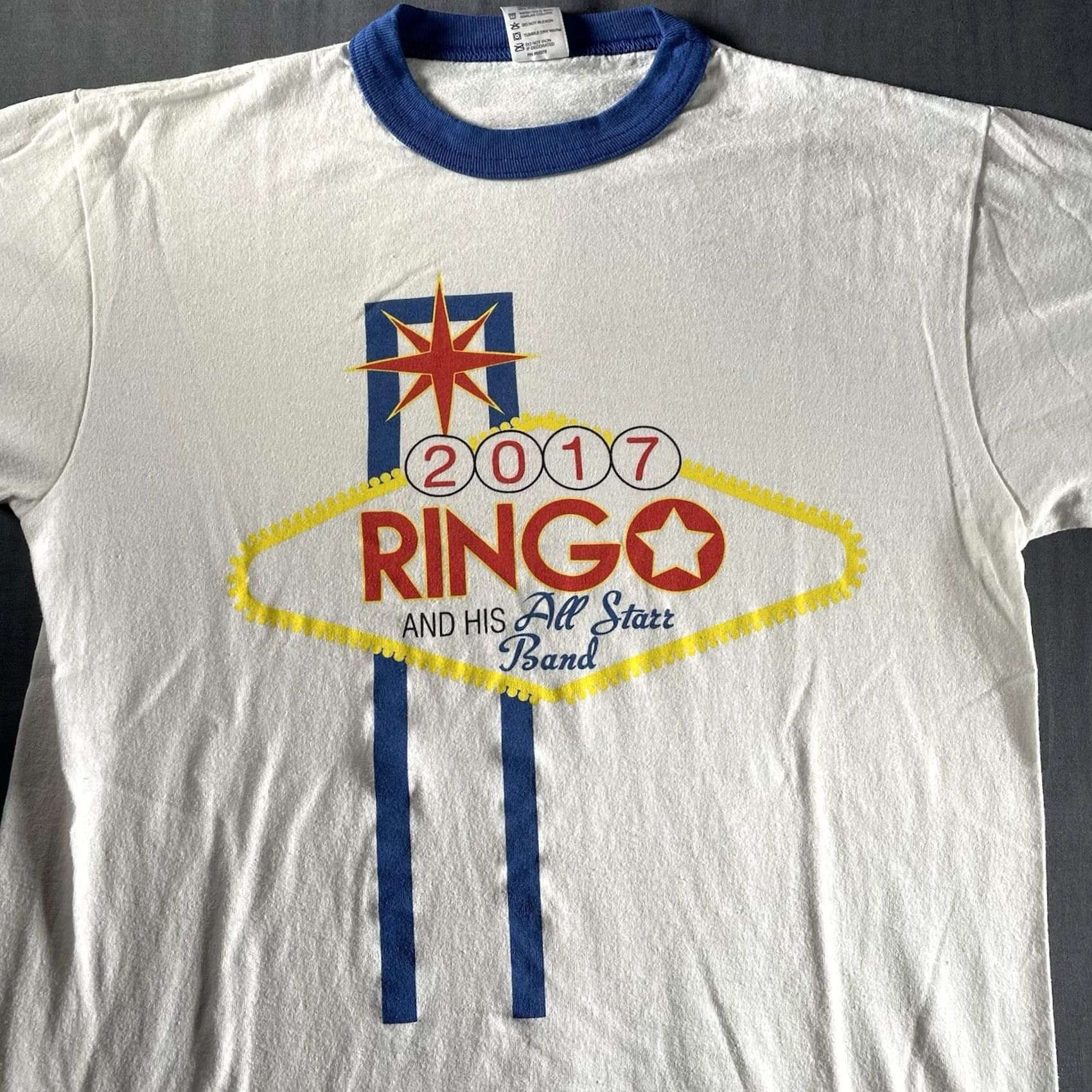 Augusta Sportswear Ringo Starr Shirt M White Augusta Sportswear Short Sleeve Crew Neck 2017 Tour Las Vegas All Starr Band Beatles Fans Mens Size US M / EU 48-50 / 2 - 2 Thumbnail