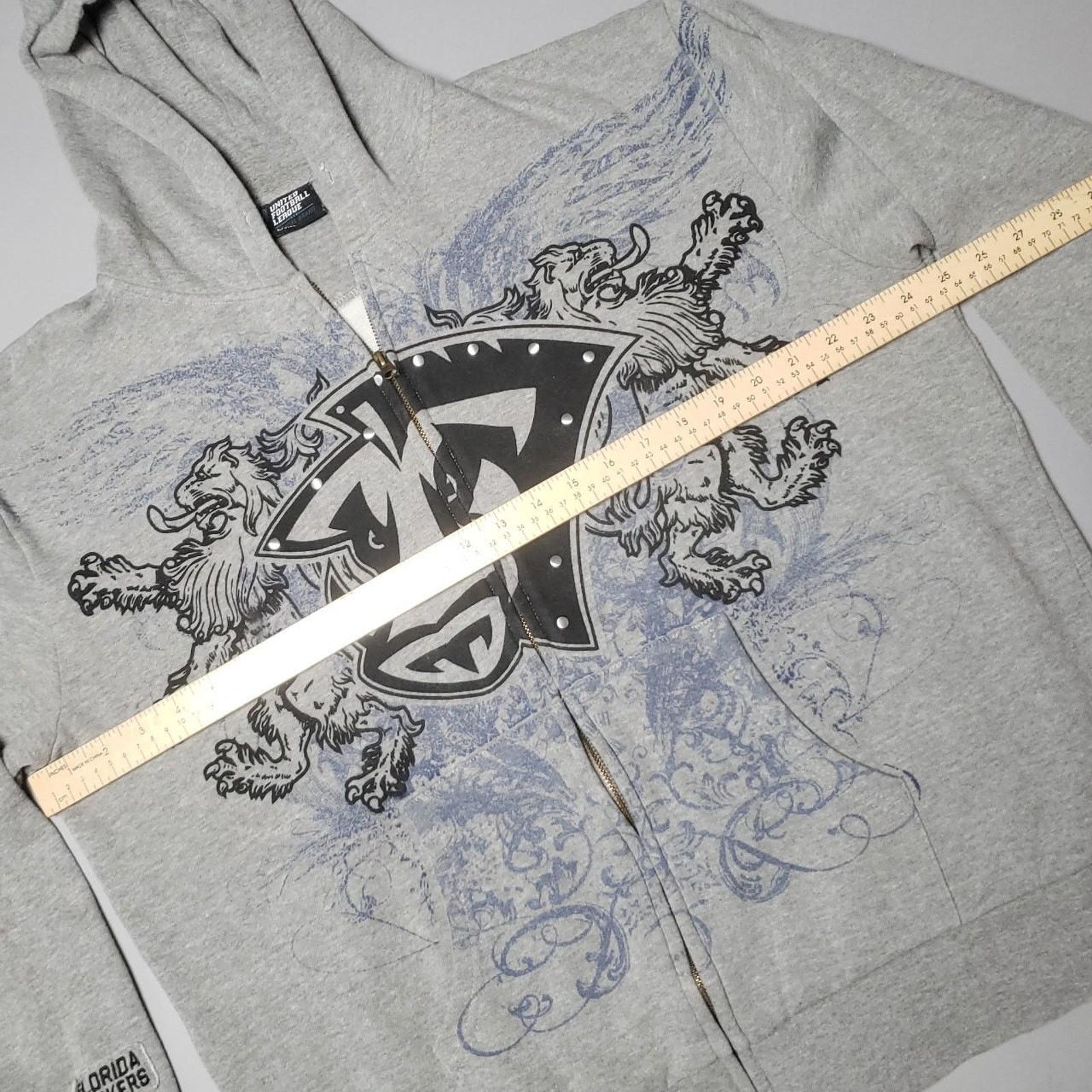 Vintage UFL 2009 FL Tuskers grunge zip up Mens Large Size US L / EU 52-54 / 3 - 7 Thumbnail
