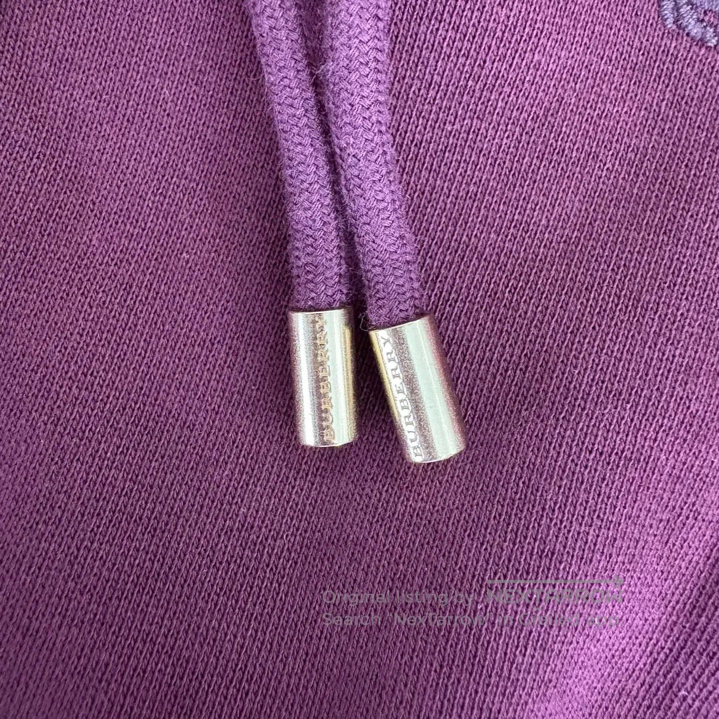 Burberry Burberry Red wine-colored zipper combat spurs embroidered Size US XS / EU 42 / 0 - 8 Thumbnail