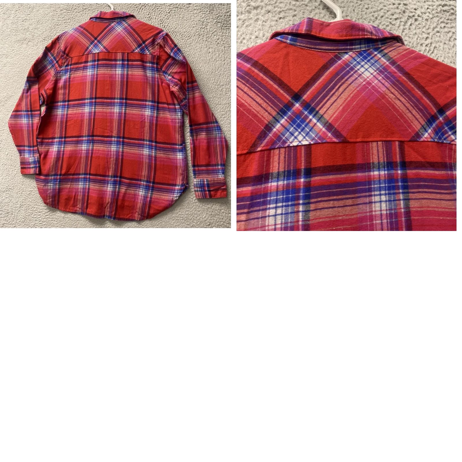 Orvis Orvis Shirt Womens L Red Purple White Plaid Button Up Outdoors Ladies 102-16 Red Button Collared Casual All Seasons Pockets Cotton Polyester Spandex Size L / US 10 / IT 46 - 8 Thumbnail