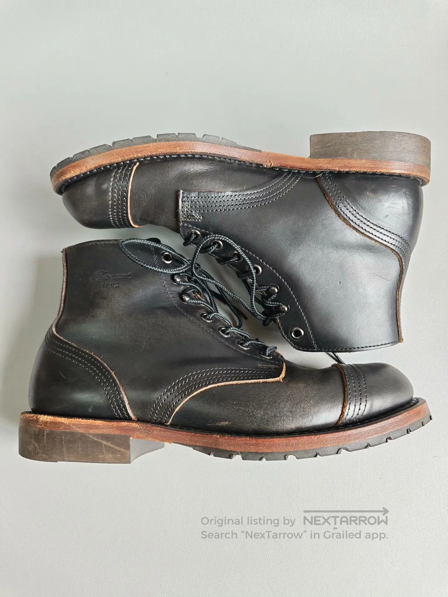 Thorogood Thorogood 7D Black Leather Boots USA. Size US 7 / EU 40 - 4 Thumbnail