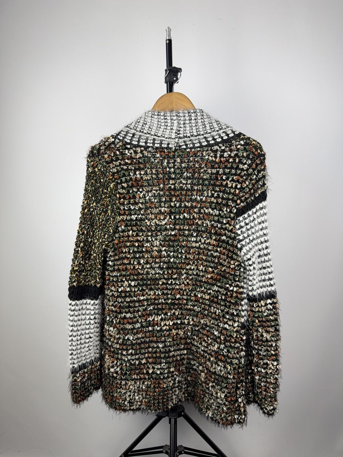 Desigual Desigual Chunky Knit Patchwork Cardigan S Boho Avant Garde Size S / US 4 / IT 40 - 7 Thumbnail