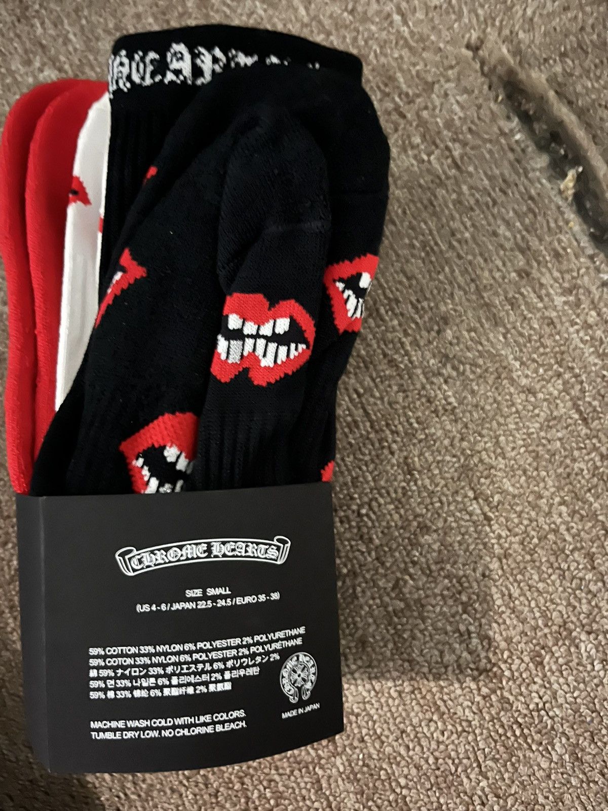 Chrome Hearts Chrome Heart Chomper Socks Size ONE SIZE - 4 Thumbnail