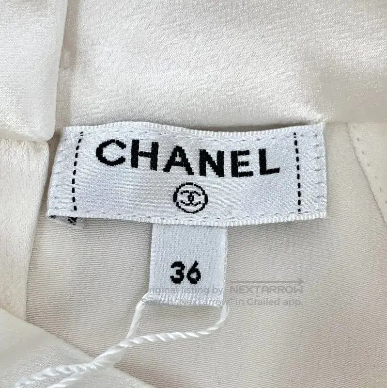 Chanel Chanel White Silk Women's Blouse Size XS . Size XS / US 0-2 / IT 36-38 - 5 Thumbnail