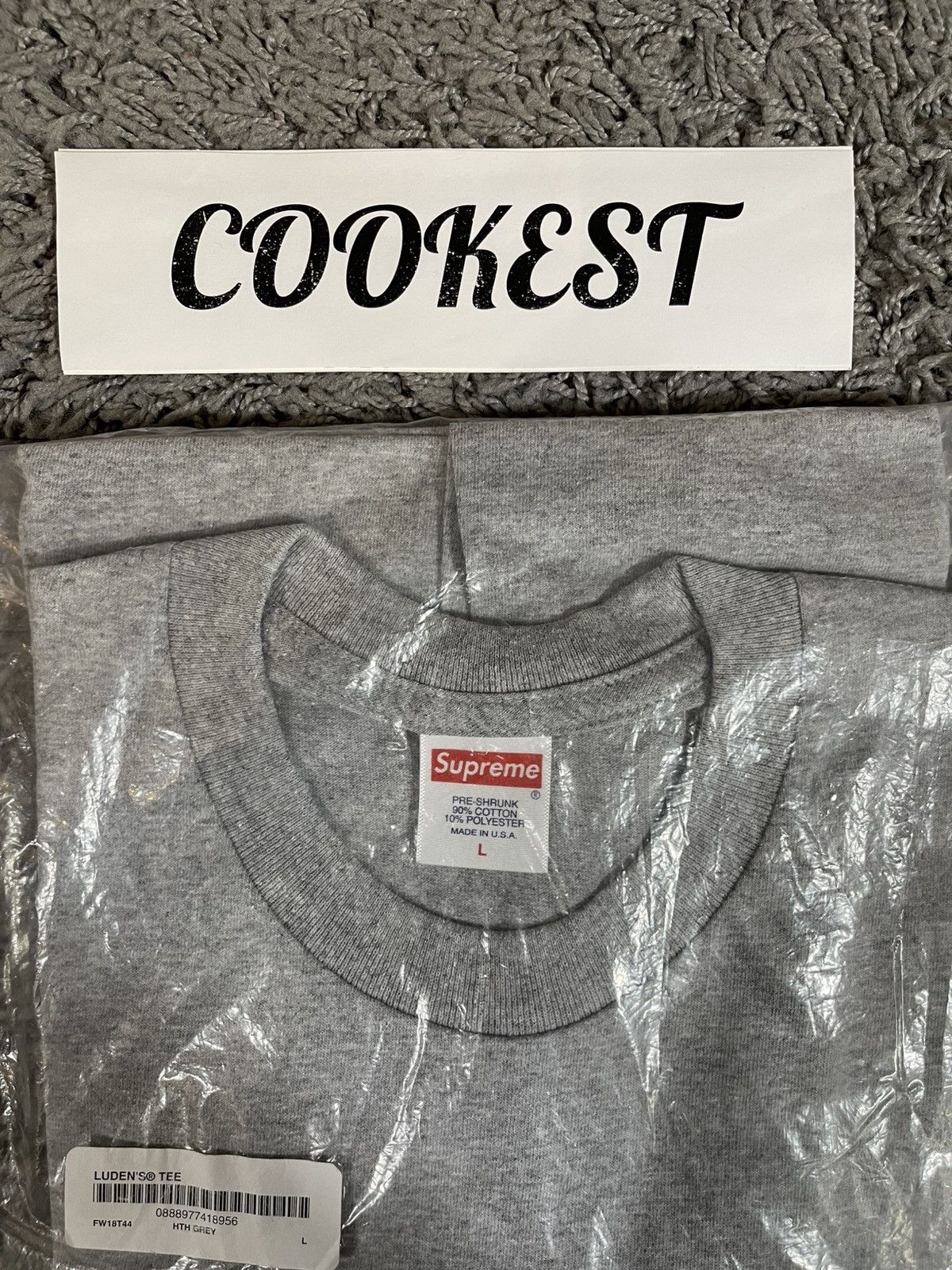 Supreme 2018FW Supreme Luden’s Cherry Candy Throat Drops Tee Grey Size US L / EU 52-54 / 3 - 6 Thumbnail