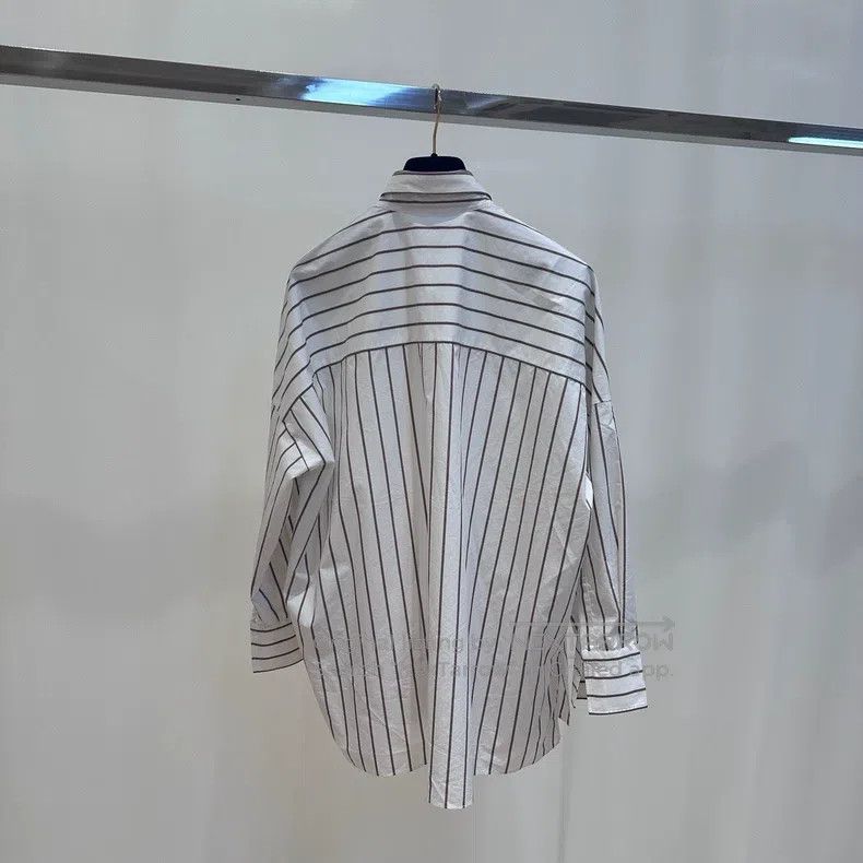 Brunello Cucinelli Brunello Cucinelli Striped Shirt Size S / US 4 / IT 40 - 2 Thumbnail