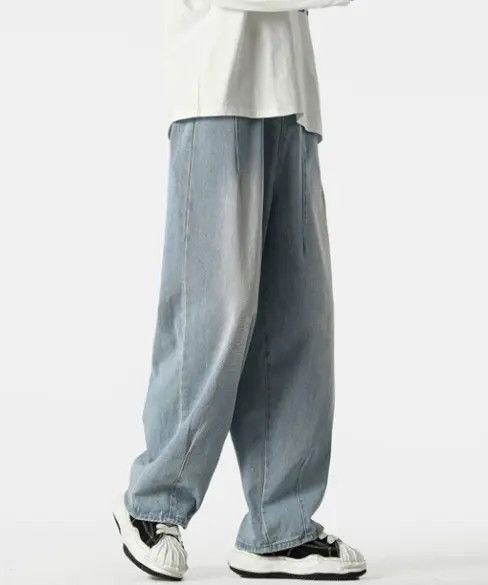 Japanese Brand × Jean American retro washed loose straight wide-leg jeans Size US 32 / EU 48 - 3 Thumbnail