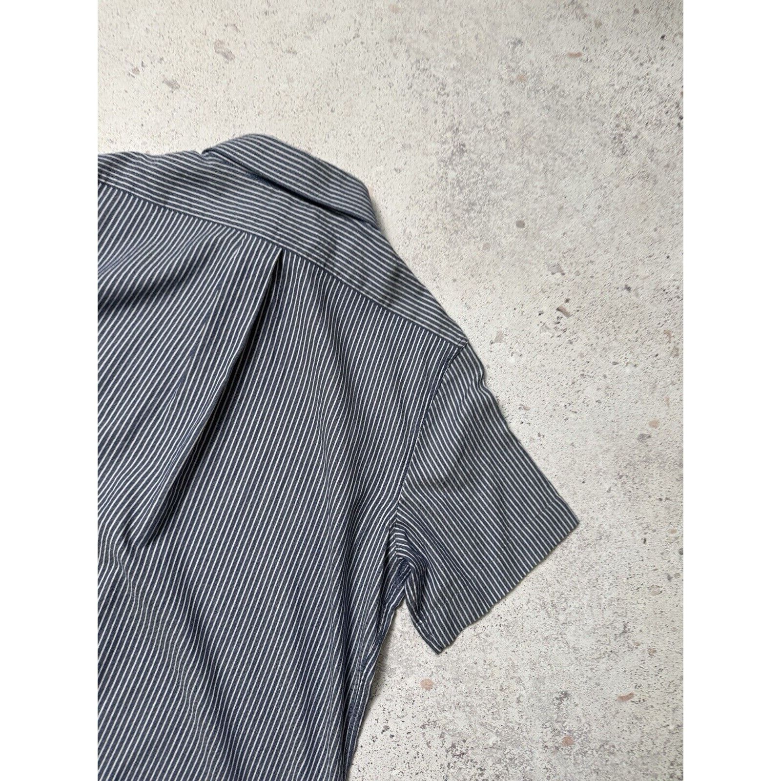 Armani Vintage Armani Jeans Button up Short Sleeve Shirt Striped Size US M / EU 48-50 / 2 - 8 Thumbnail