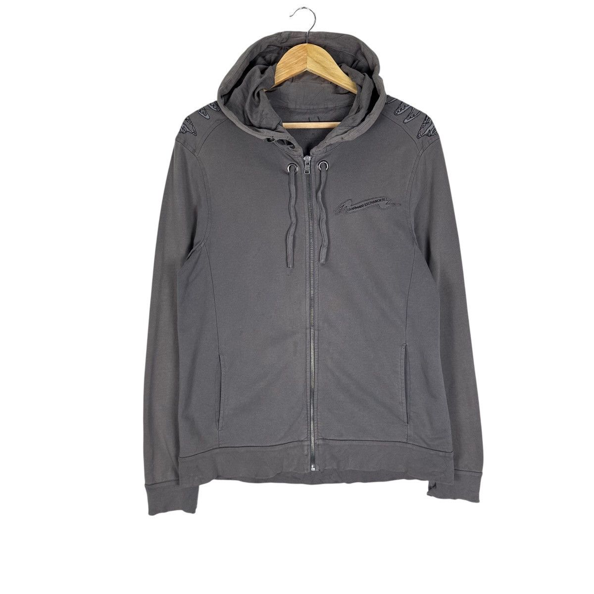 Armani Exchange 90s ARMANI EXCHANGE HOODIE ZIP SWEATER Size US M / EU 48-50 / 2 - 2 Thumbnail