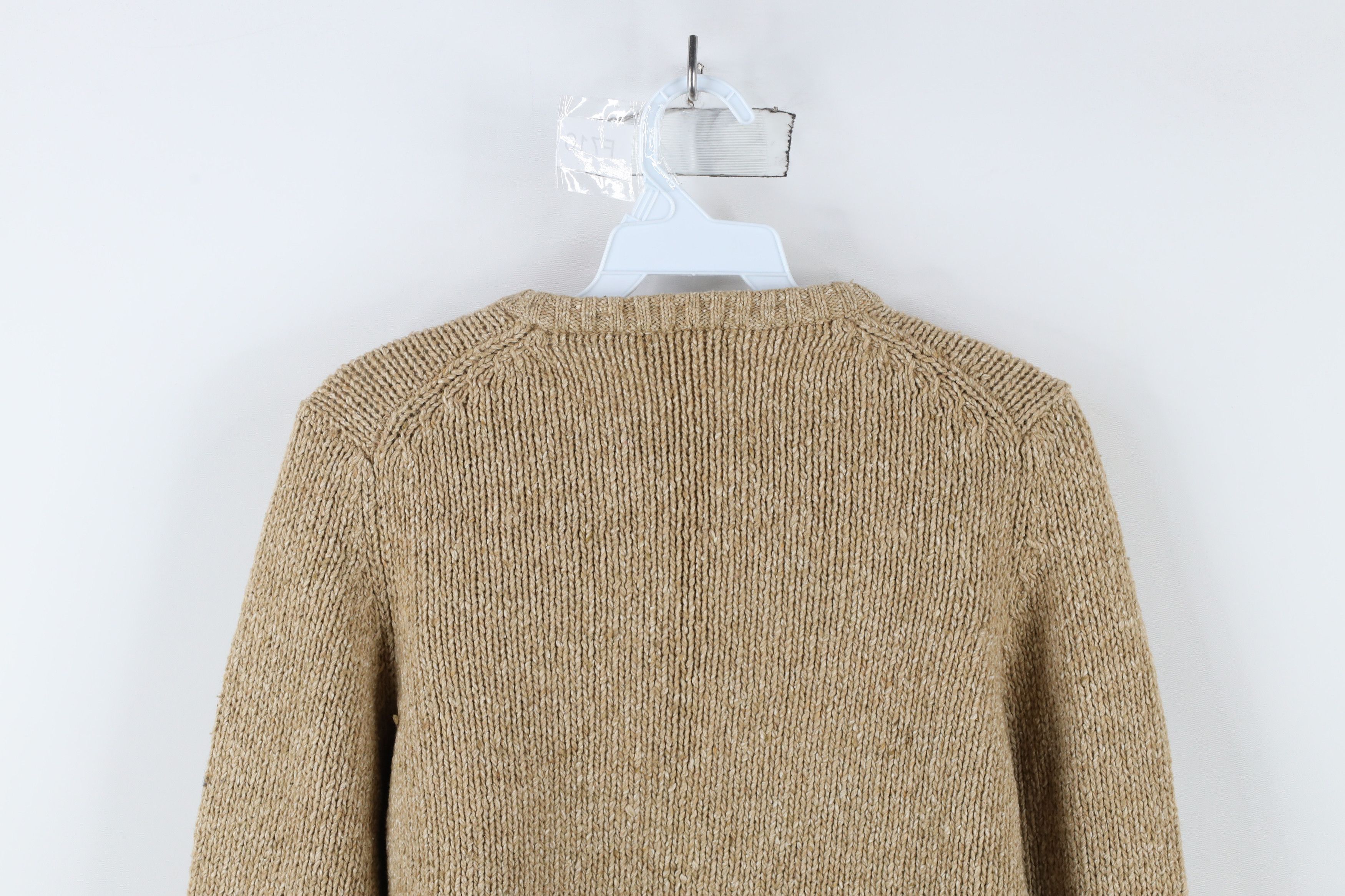J.Crew × Vintage Vintage Y2K 90s J Crew Chunky Marled Knit Sweater Beige Size M / US 6-8 / IT 42-44 - 9 Thumbnail