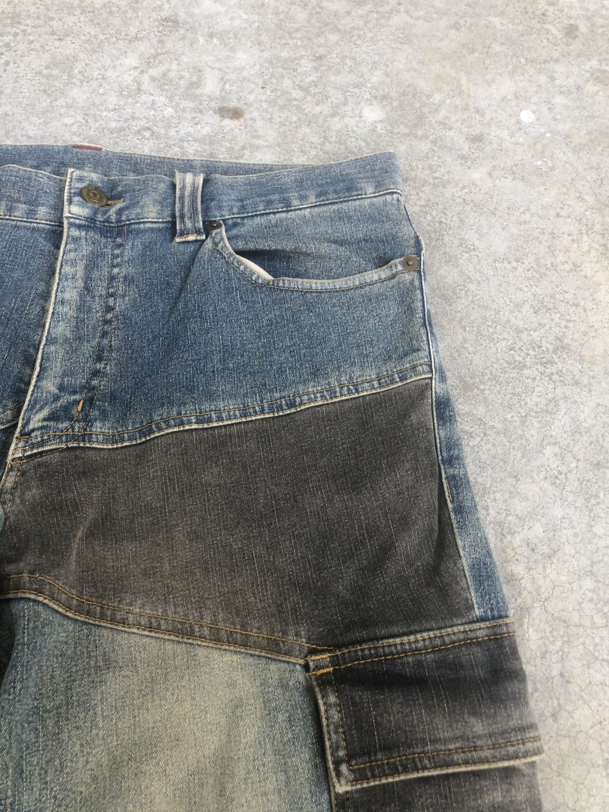 If Six Was Nine Japanese Modern Lover Flared Jeans Distressed Patchwork Size US 32 / EU 48 - 15 Thumbnail