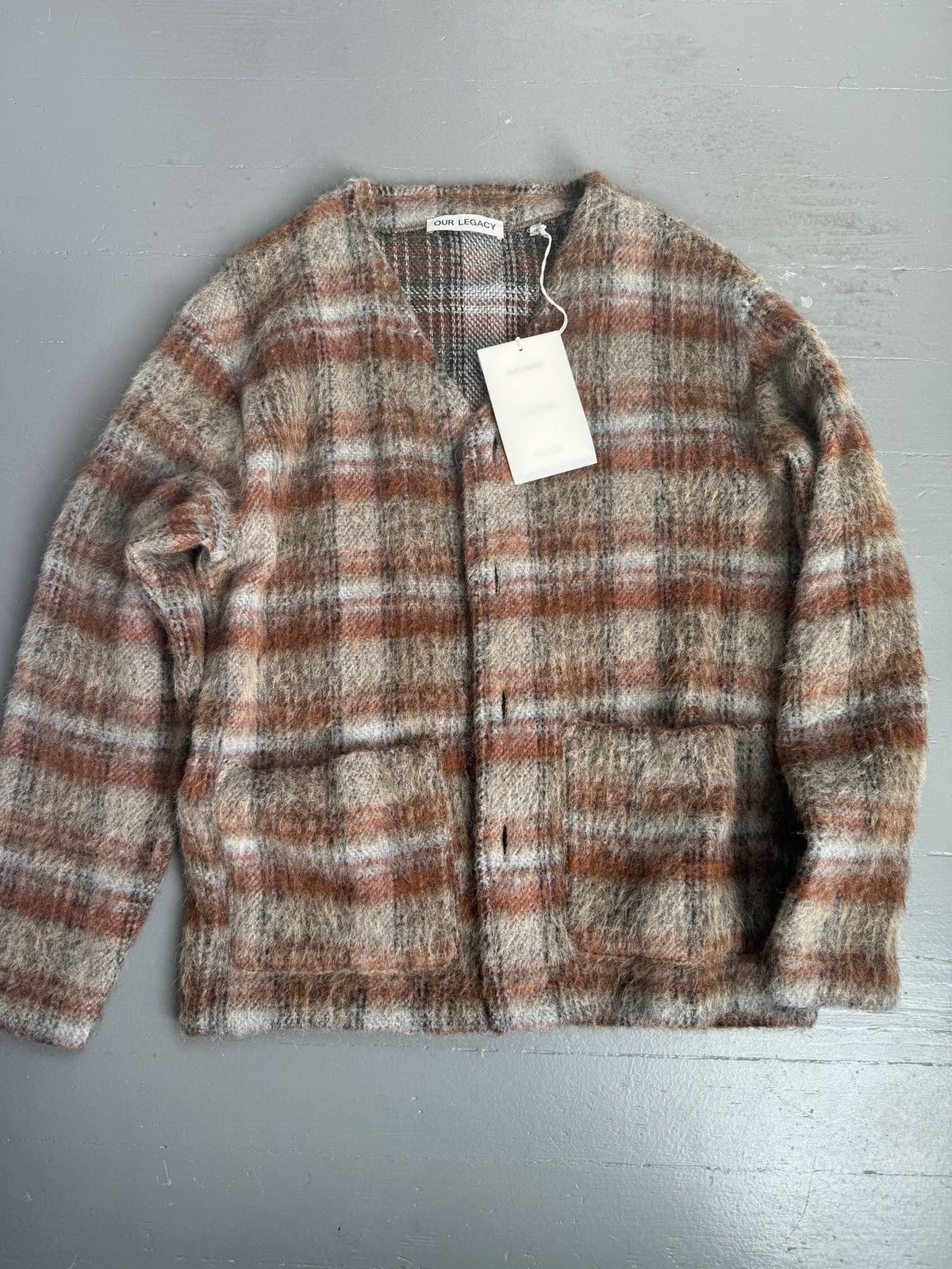 Our Legacy Our Legacy Ament Check Mohair Cardigan | Grailed