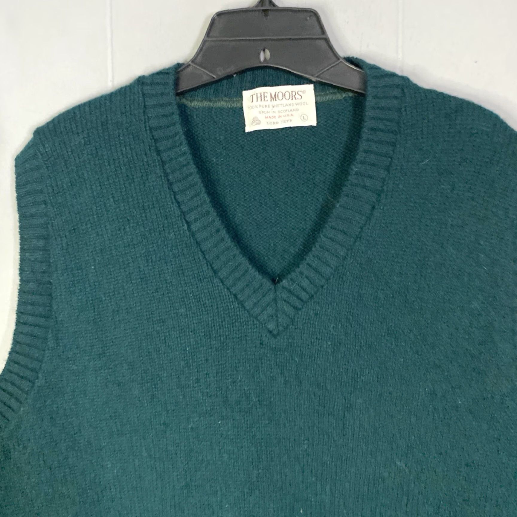 Vintage VINTAGE The Moors Shetland Wool Pullover Vest Mens Large USA Made Green Size US L / EU 52-54 / 3 - 5 Thumbnail
