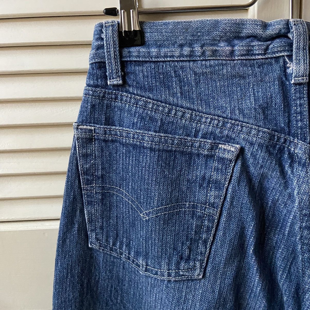 Levi's × Vintage RARE Vintage 80’s Levi’s 501 Herringbone Blue Denim Jeans Size US 29 - 10 Thumbnail