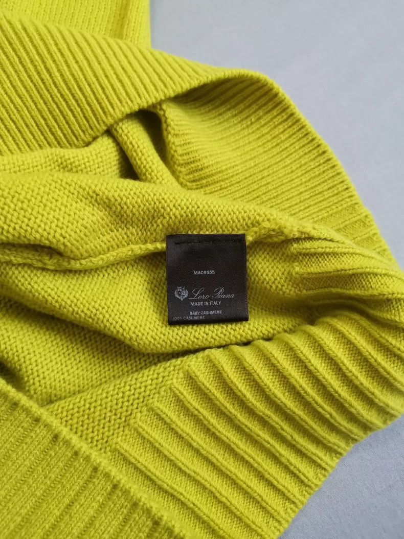 Loro Piana Loro Piana Baby Cashmere Yellow Sweater- Size US L / EU 52-54 / 3 - 4 Thumbnail