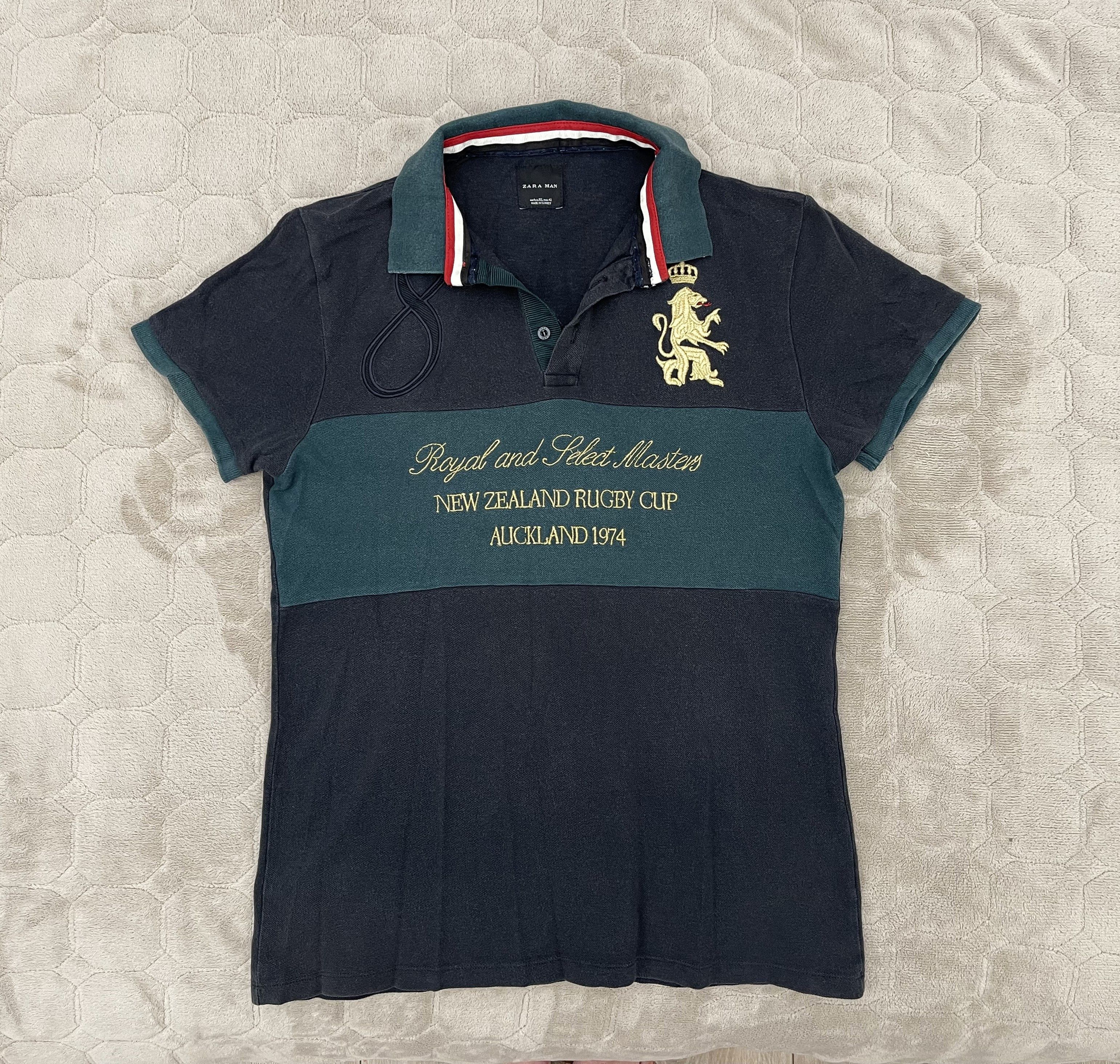 Vintage × Zara ZARA MEN Vintage Regby T-Shirts 1974 Size US XL / EU 56 / 4 - 1 Thumbnail
