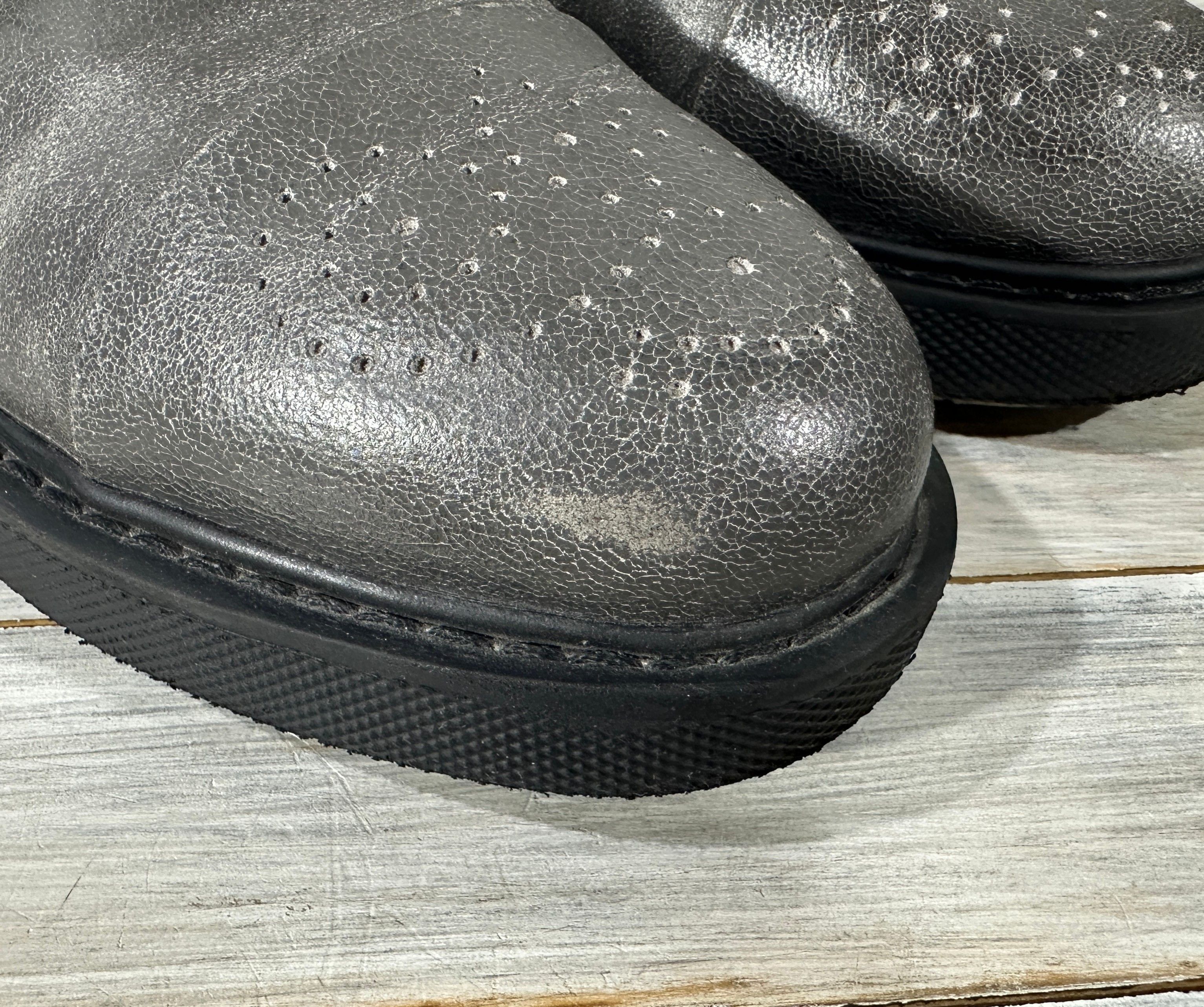Diesel × Leather Diesel D-Cage Db Ct Gray Leather Lace Up Cap Toe Oxfords Size US 12.5 / EU 45-46 - 16 Thumbnail
