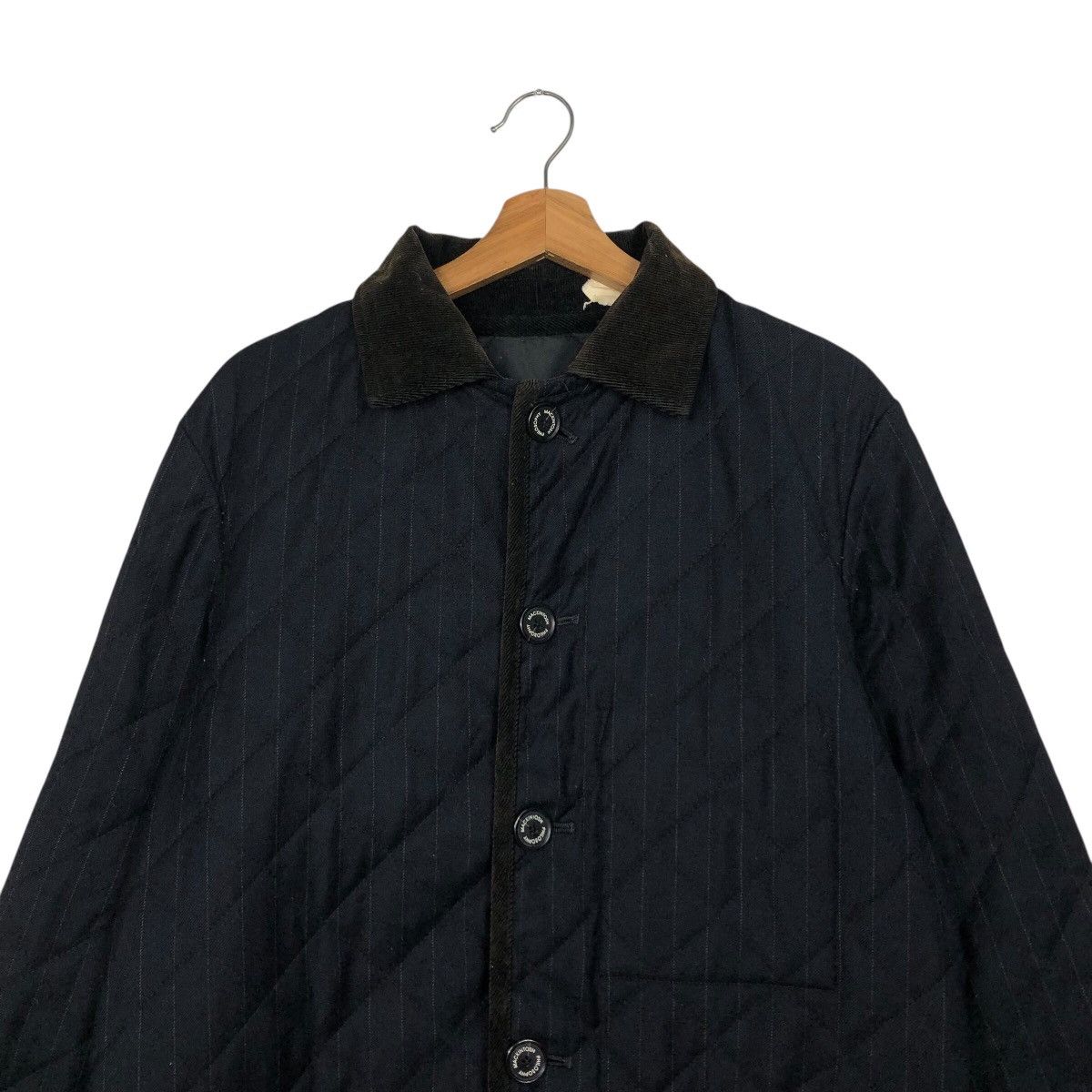 Mackintosh Men’s Quilted Coat with Button Front and Corduroy Collar Size US M / EU 48-50 / 2 - 4 Thumbnail