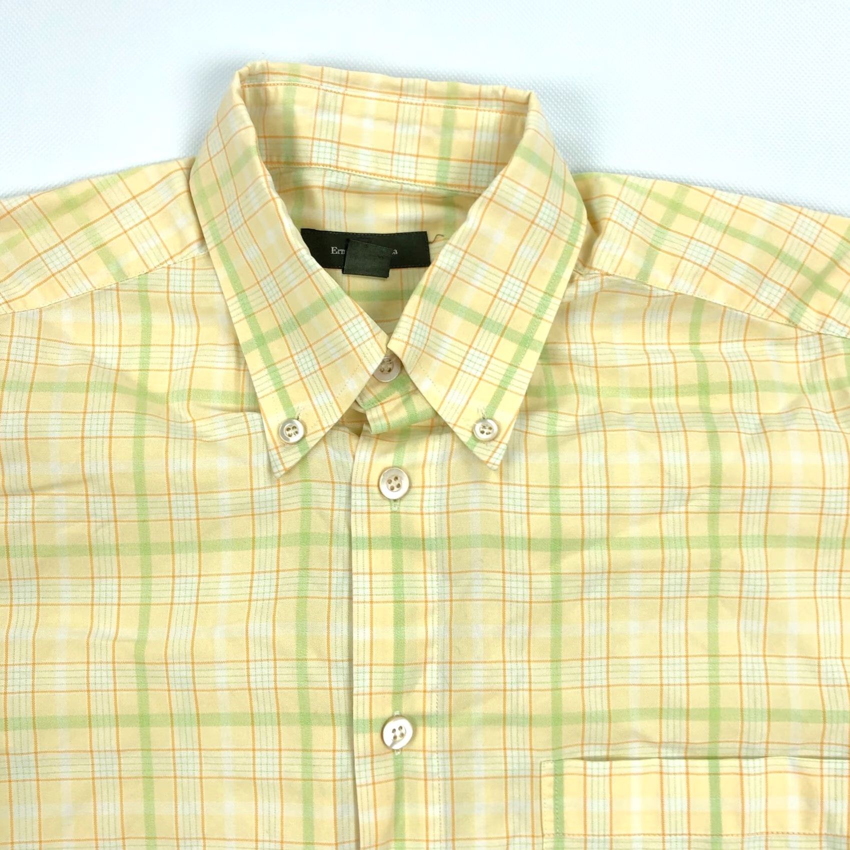 Ermenegildo Zegna Ermenegildo Zegna Shirt Mens M Yellow Check Long Sleeve Button Up Size US M / EU 48-50 / 2 - 2 Thumbnail