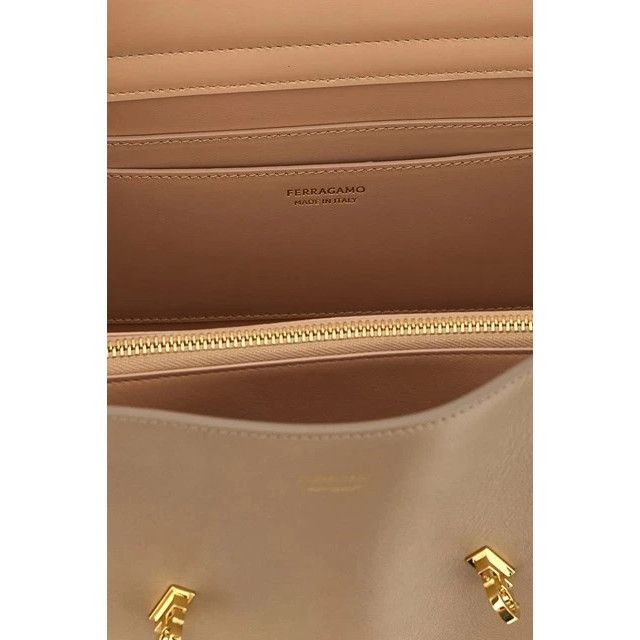 Salvatore Ferragamo FERRAGAMO Hug Soft Medium Warm Taupe Shoulder Bag New & Auth Size ONE SIZE - 4 Thumbnail