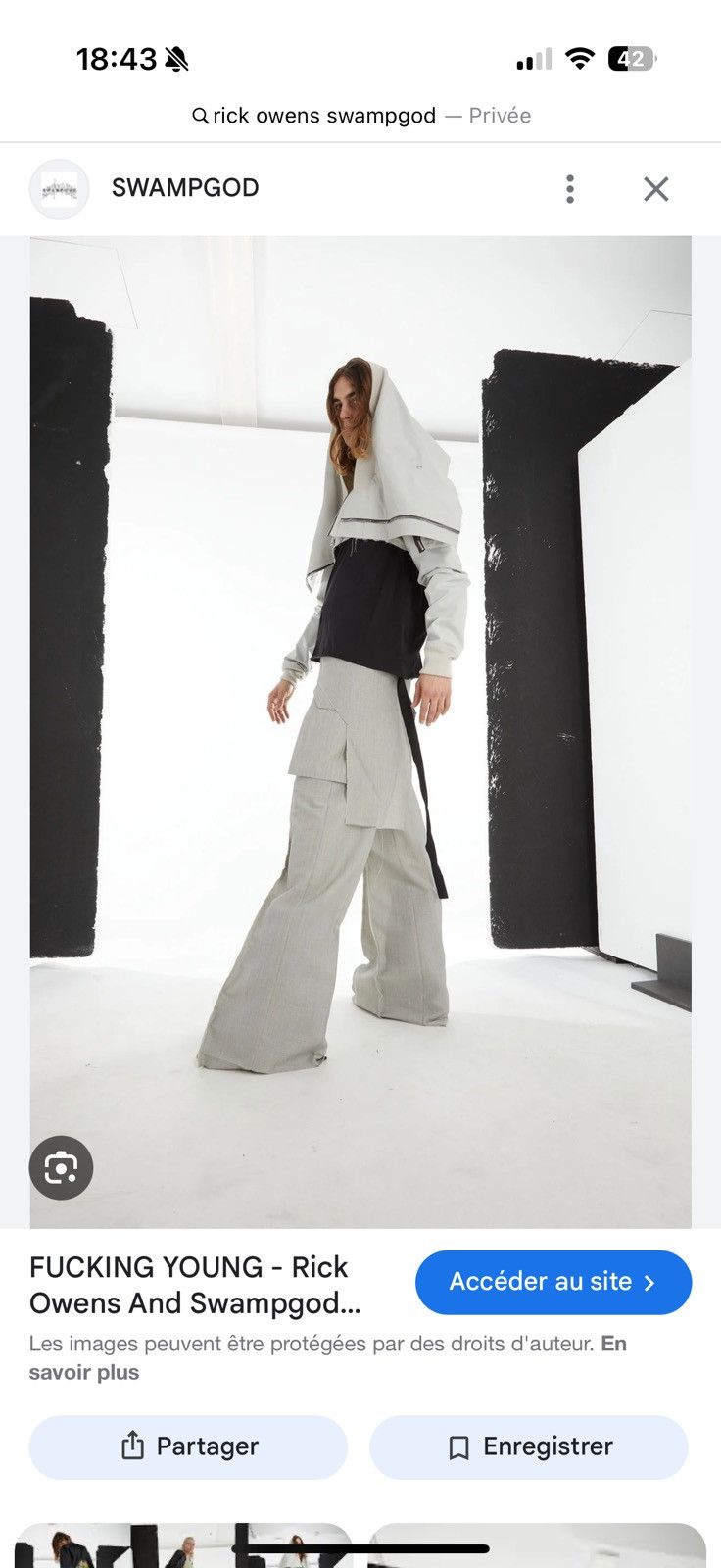 Rick Owens Rick Owens 1/1 Pant Only Tokyo Size US 31 - 15 Thumbnail