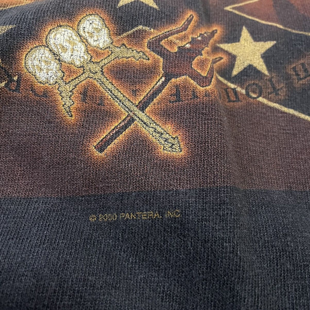 Band Tees × Vintage Vintage 2000s Pantera Cowboys From Hell Faded Black T Shirt Size US M / EU 48-50 / 2 - 3 Thumbnail