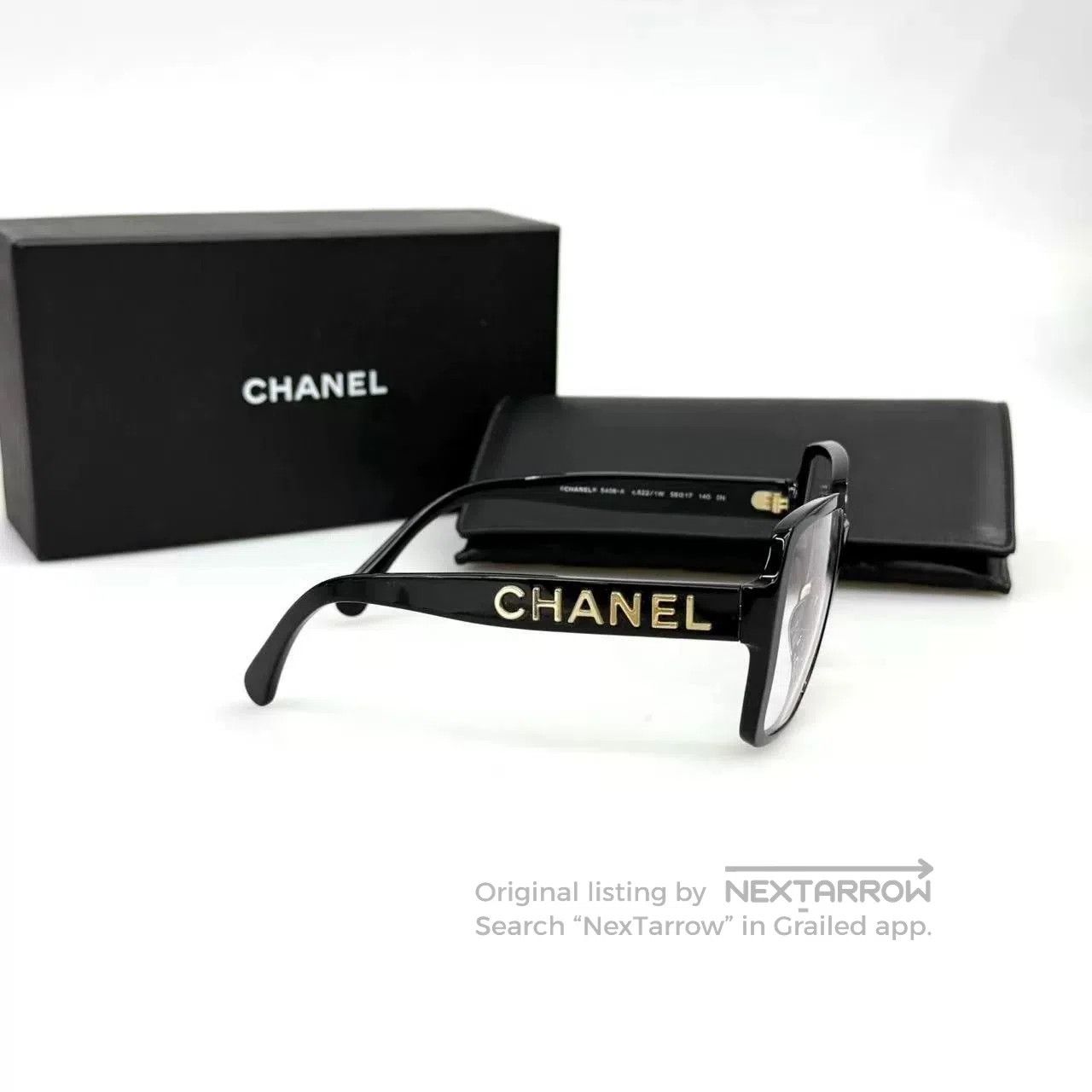 Chanel Chanel Black Gold Letter Plain Glasses. Size ONE SIZE - 2 Thumbnail