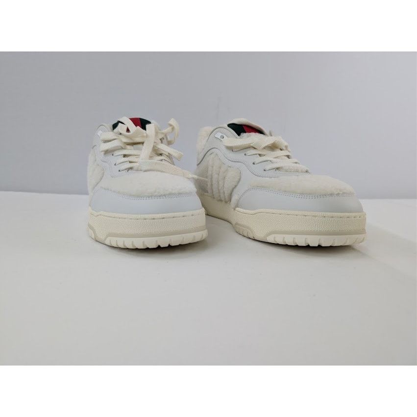 Gucci o1rshd1 Leather Re-Web Sneaker in White Size US 11.5 / EU 44-45 - 5 Thumbnail