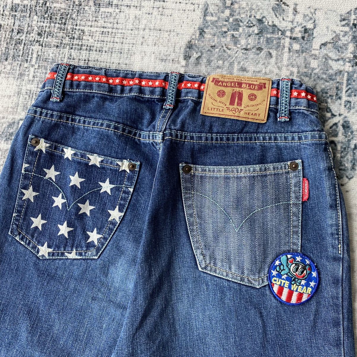 Angel Blue × Japanese Brand Angel Blue Star Patchworks Denim Jeans Size 24" / US 00 / IT 34 - 11 Thumbnail